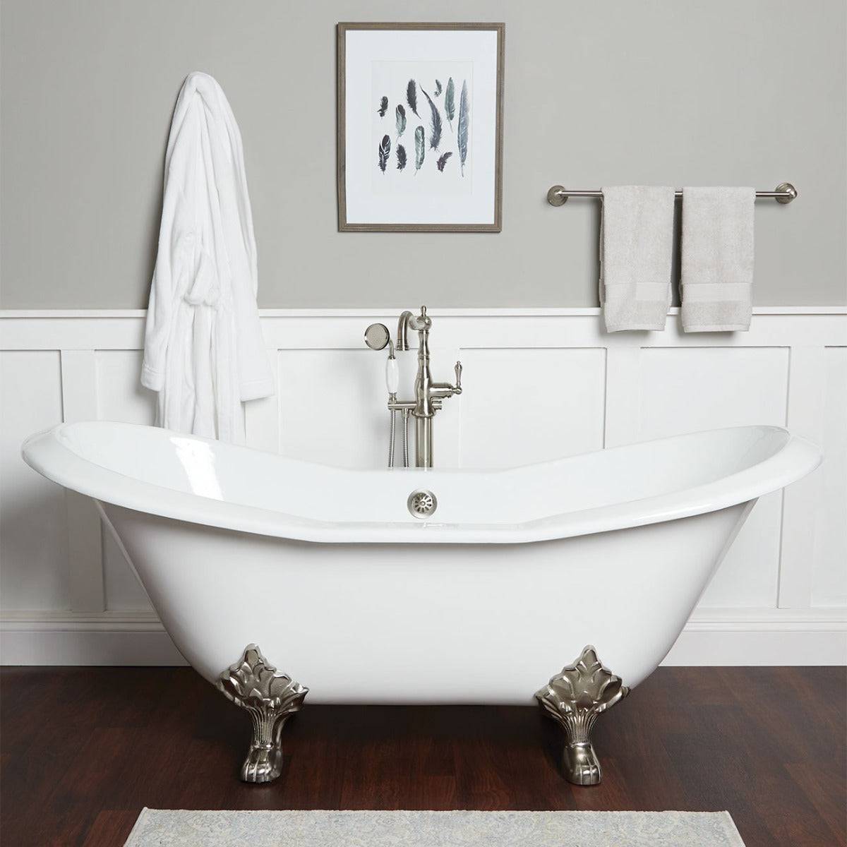 Maidstone Ravelle Cast Iron Double Slipper Bathtub – No Faucet Drillings