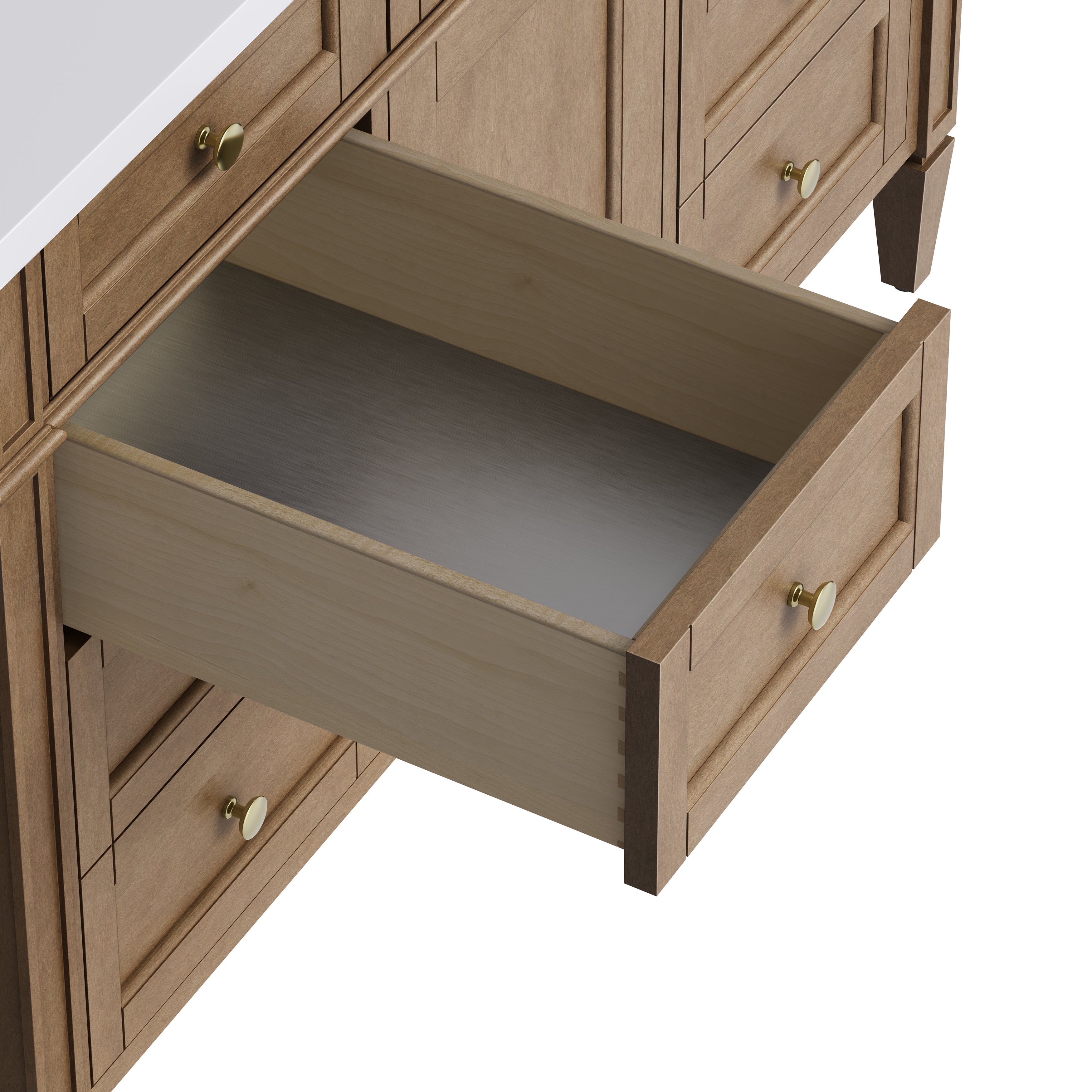 James Martin Brittany 48" Single Vanity in Pecan with 3cm Countertop