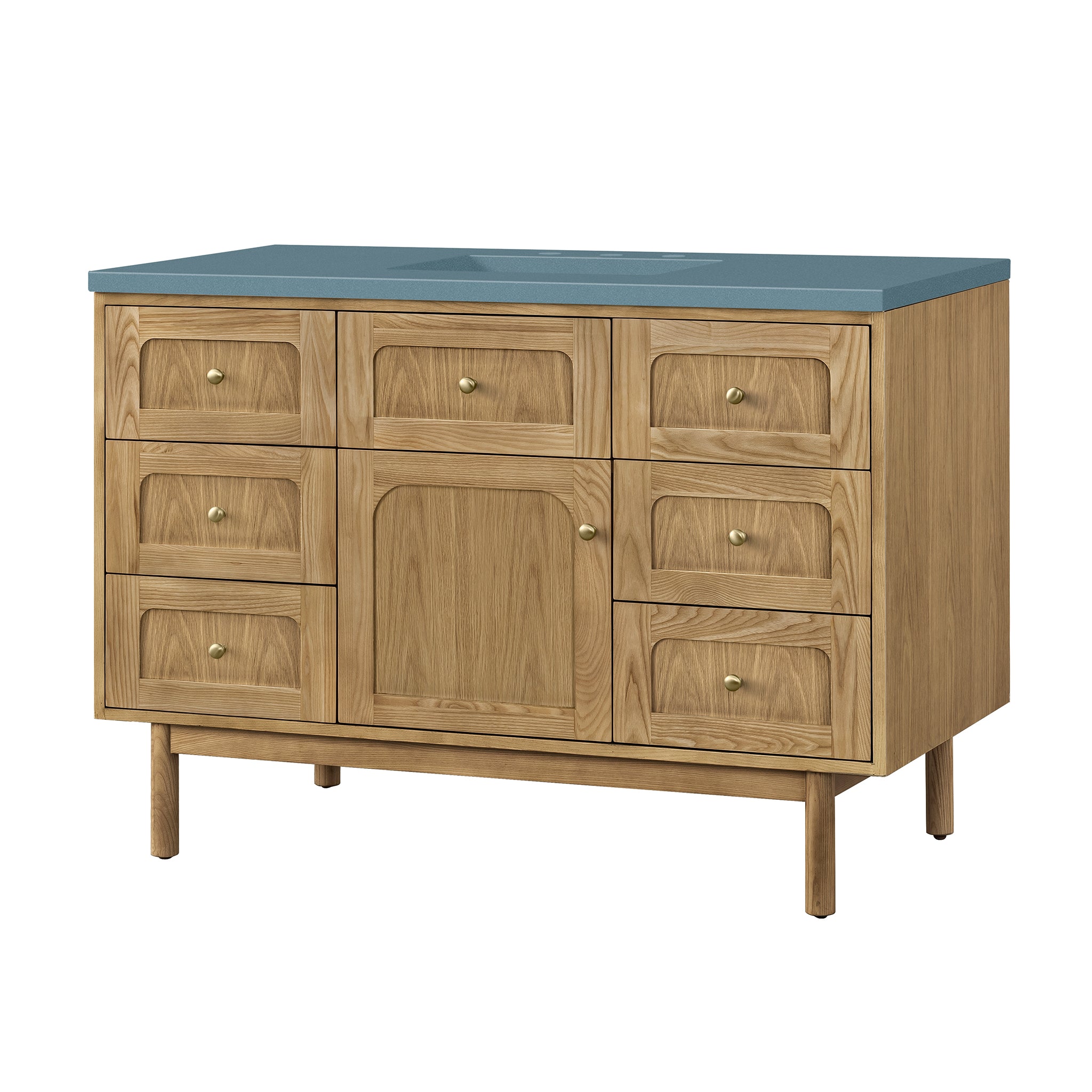 James Martin Laurent 48" Single Vanity in Light Natural Oak with 3cm Countertop