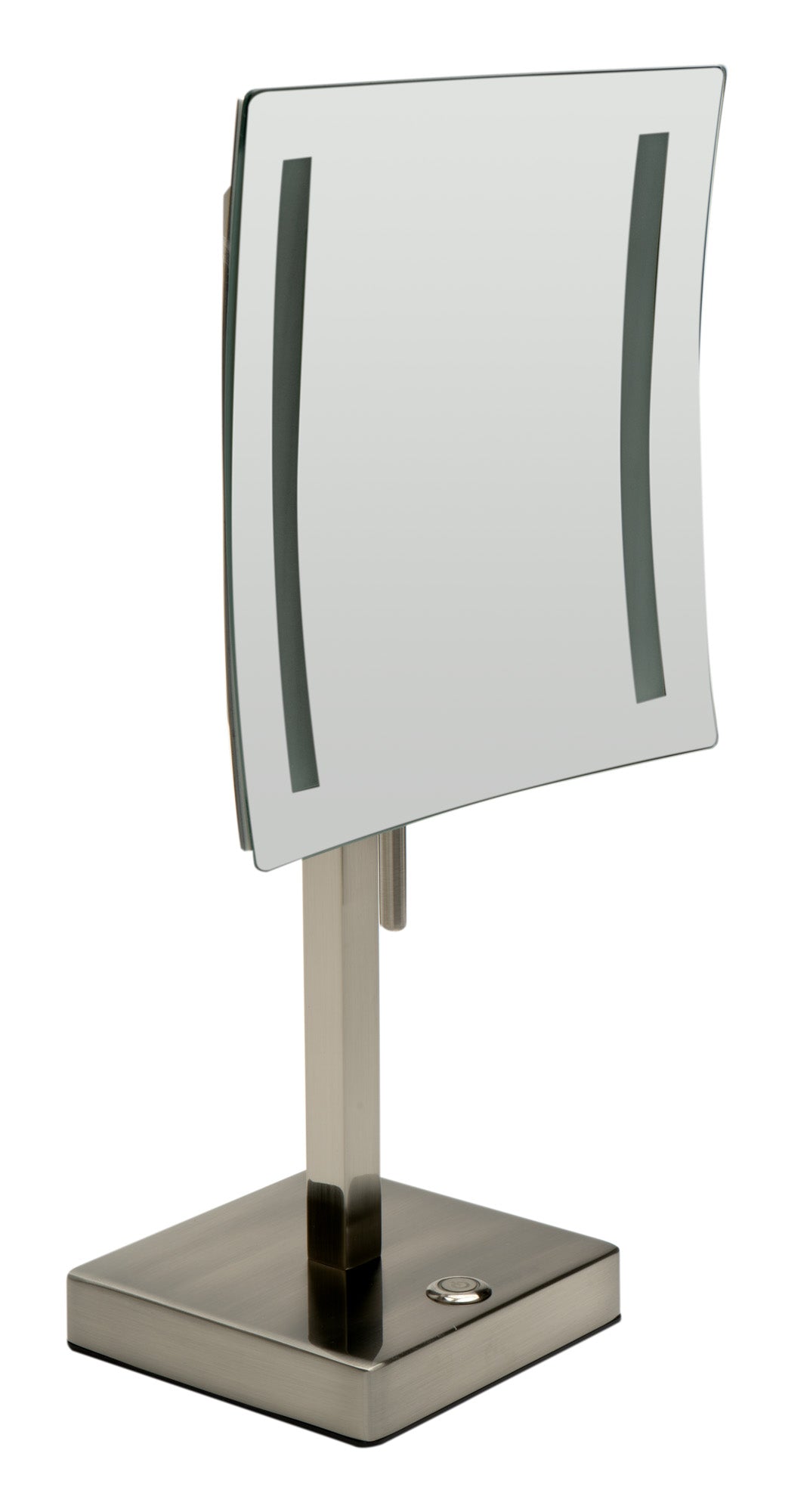 ALFI brand ABM8FLED Tabletop Square 8" 5x Magnifying Cosmetic Mirror with Light