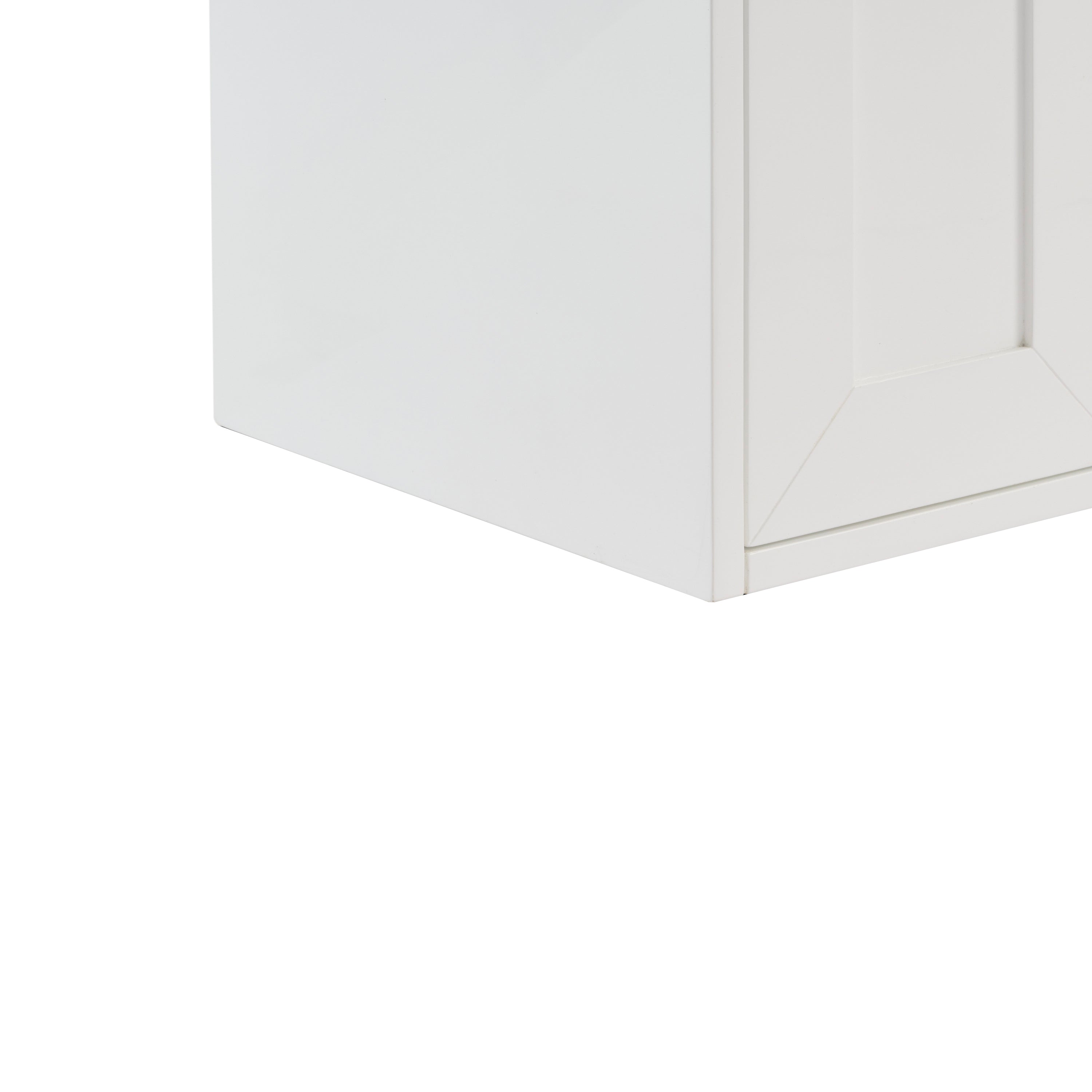 James Martin Chianti 24" Single Vanity in Glossy White with White Glossy Composite Stone Top