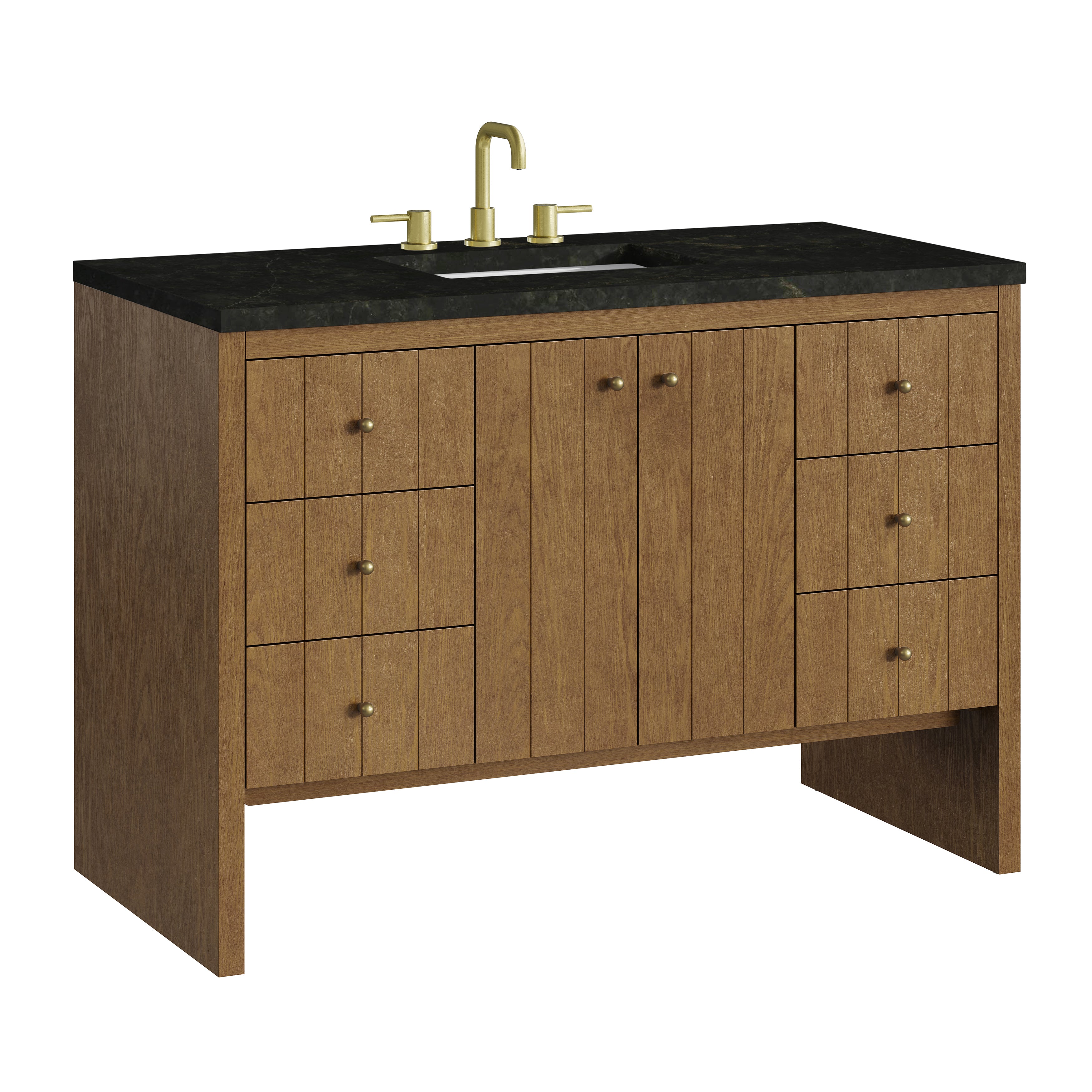 James Martin Hudson 48" Single Vanity in Honey Oak with 3cm Countertop