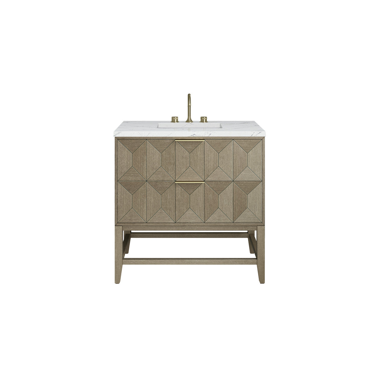 Emmeline 36" Single Vanity Cabinet, Pebble Oak