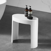 ALFI brand  ABST66 White Matte Solid Surface Resin Bathroom / Shower Stool