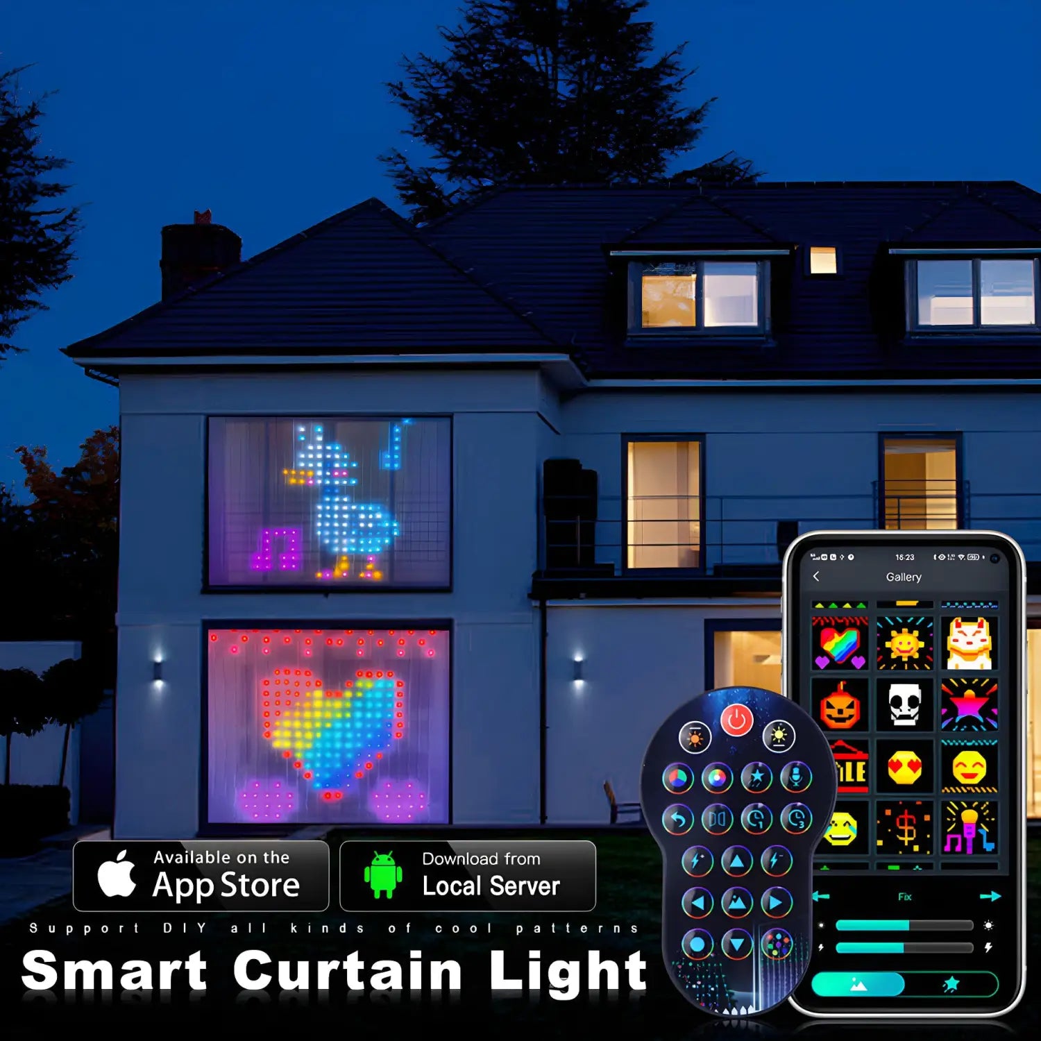 RGB Smart String Lights for Curtain & Party Decor with App Control