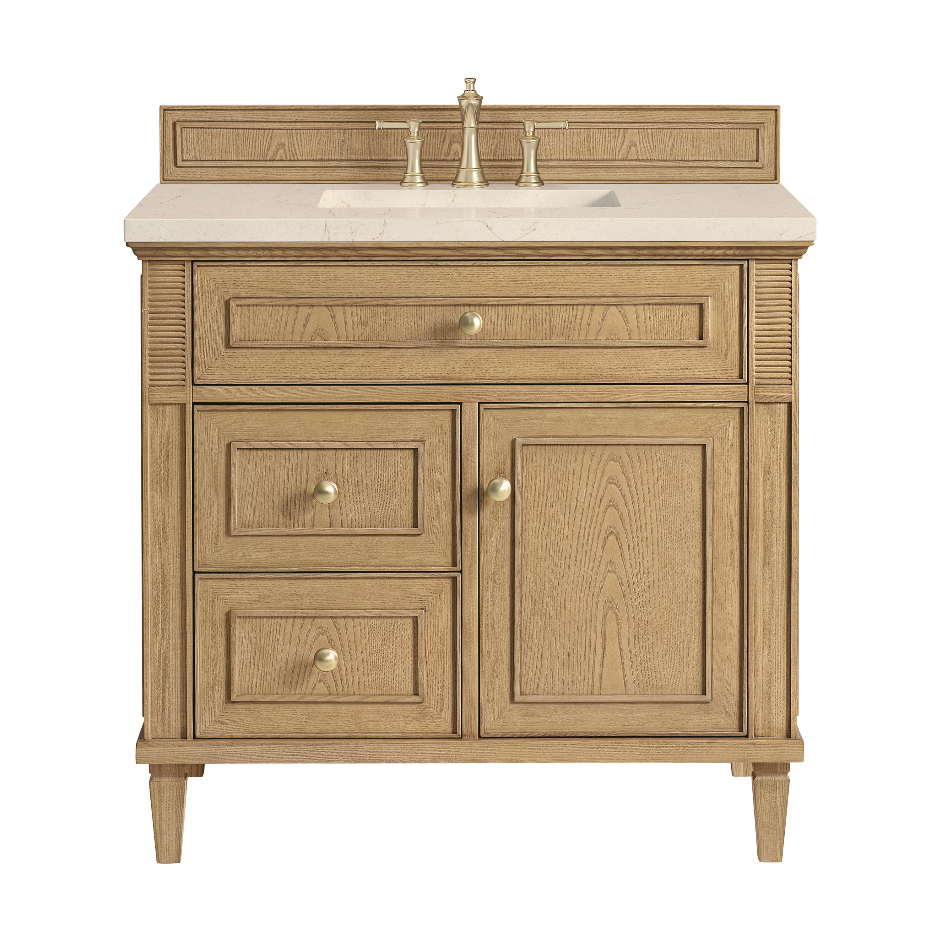 James Martin Lorelai 36" Single Vanity in Light Natural Oak with 3cm Countertop