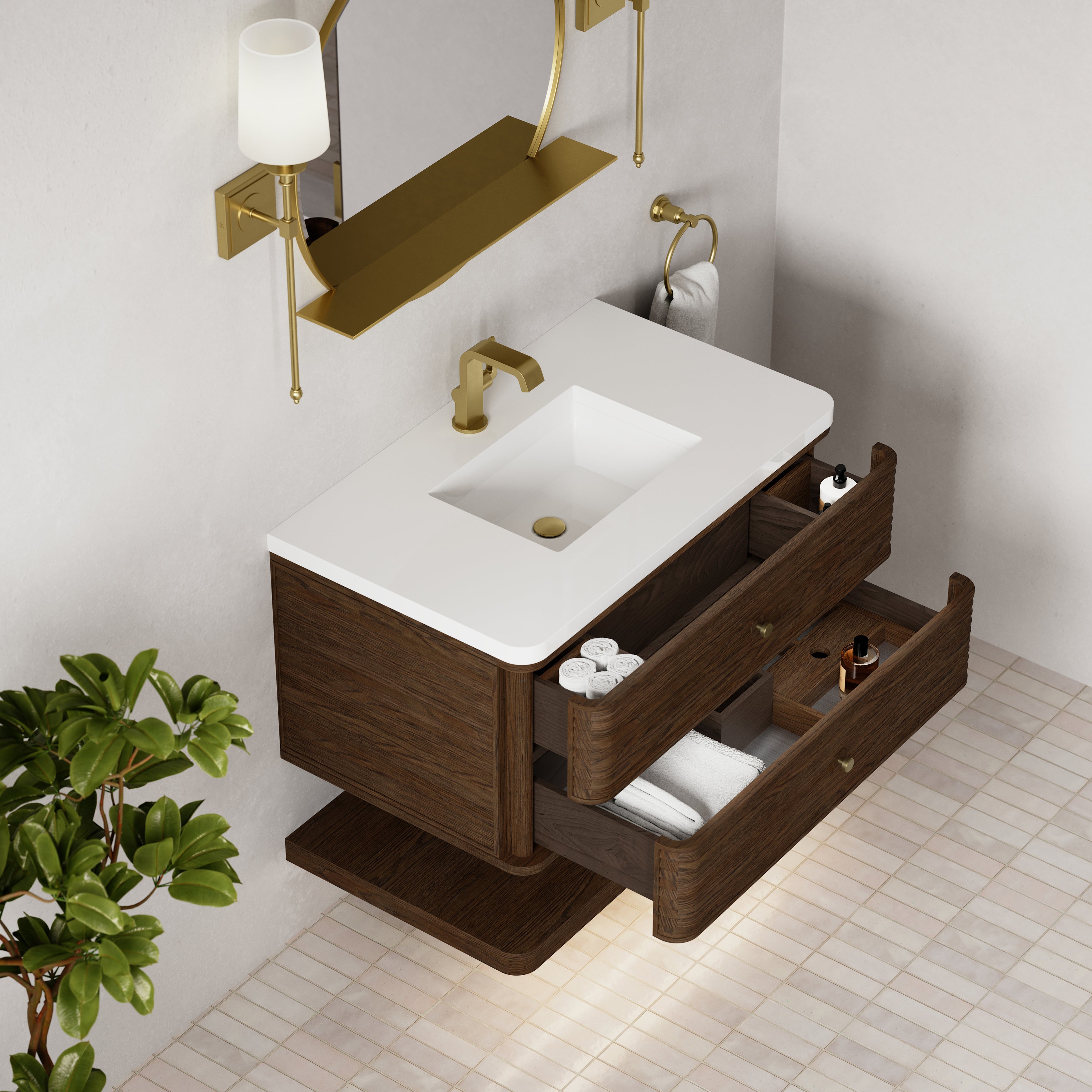 James Martin Allamari 36" Single Vanity in Sable with 3cm Countertop