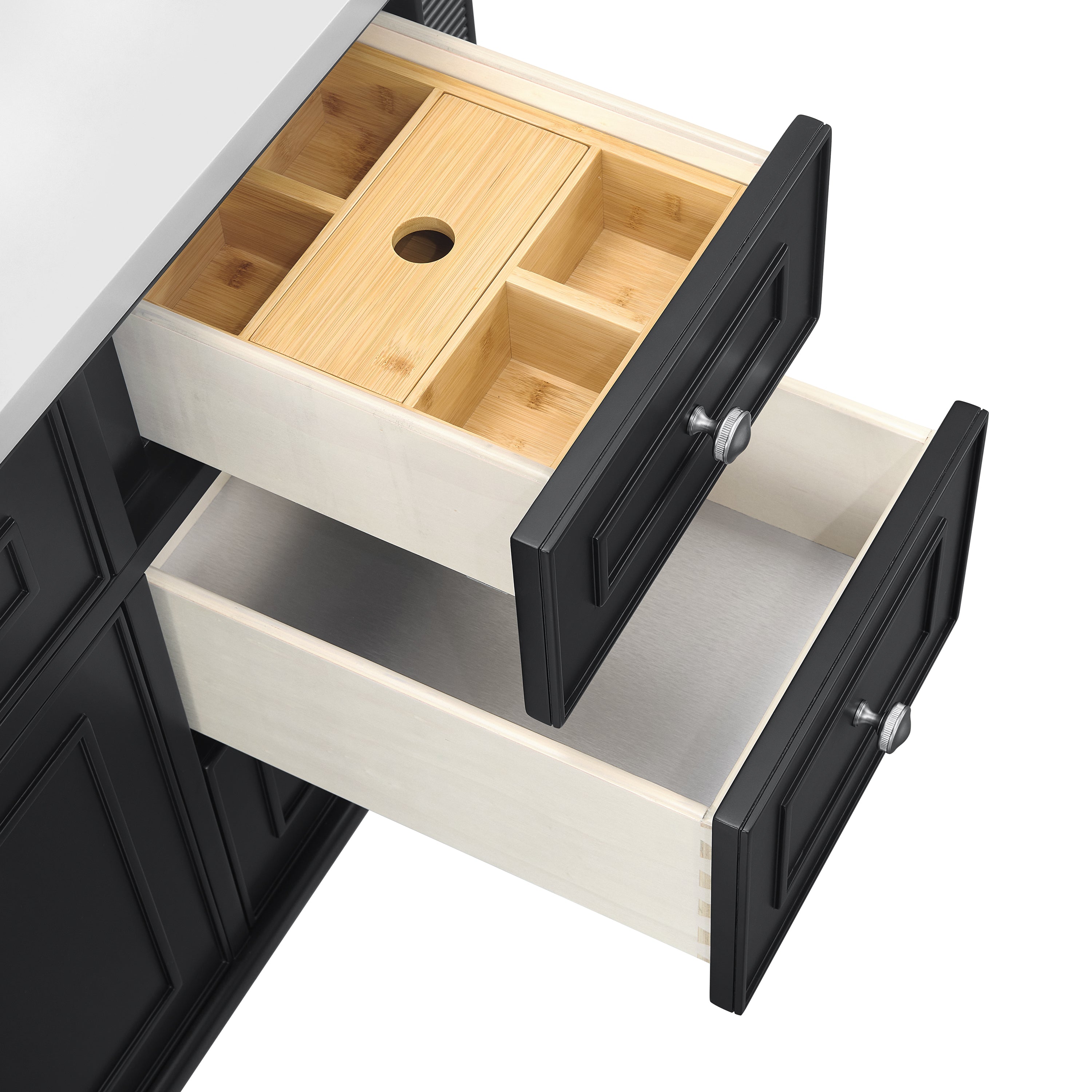 James Martin Lorelai 48" Single Vanity in Black Onyx with 3cm Countertop and FreePower Wireless Charger