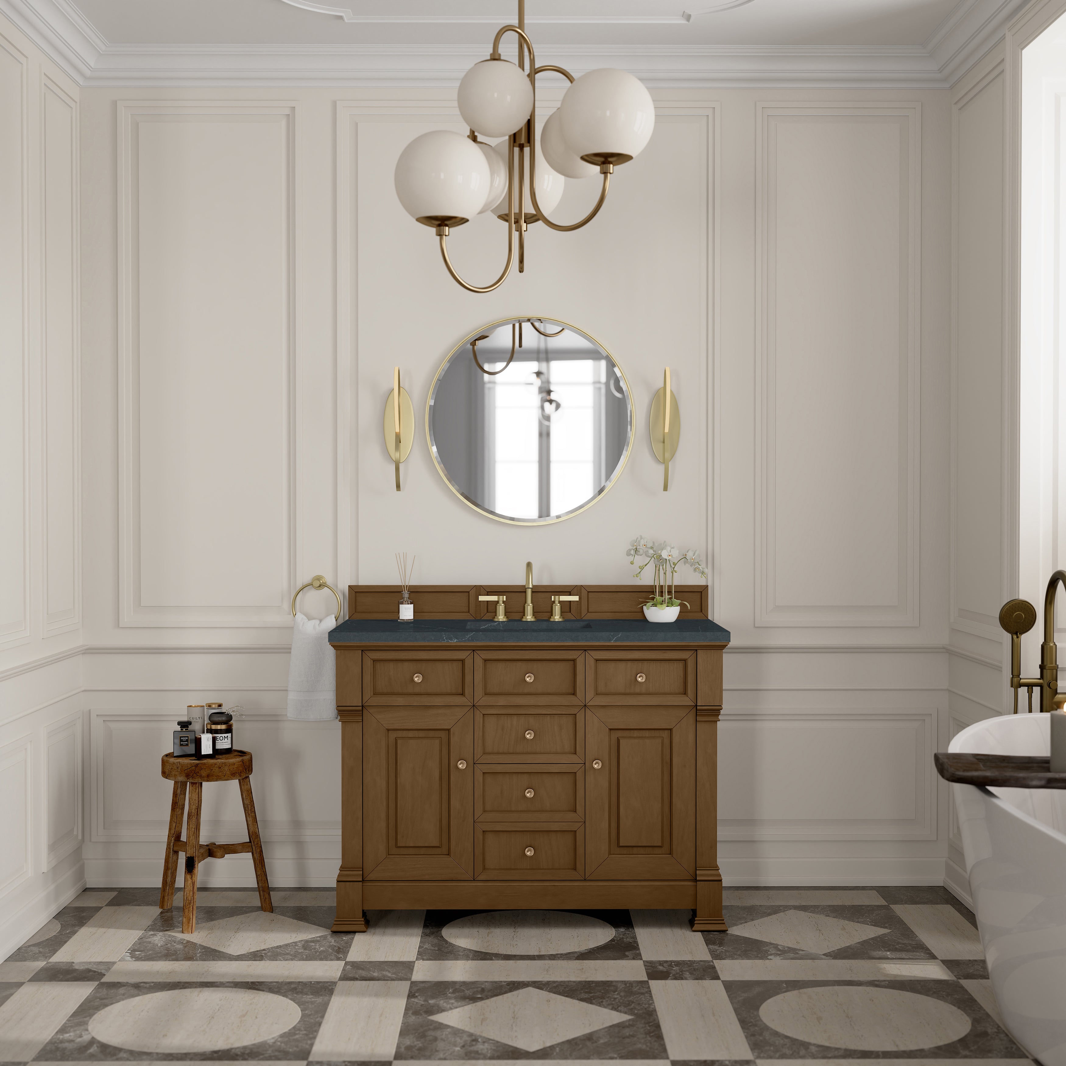 James Martin Brookfield 48" Single Vanity in Honey Oak with 3cm Countertop
