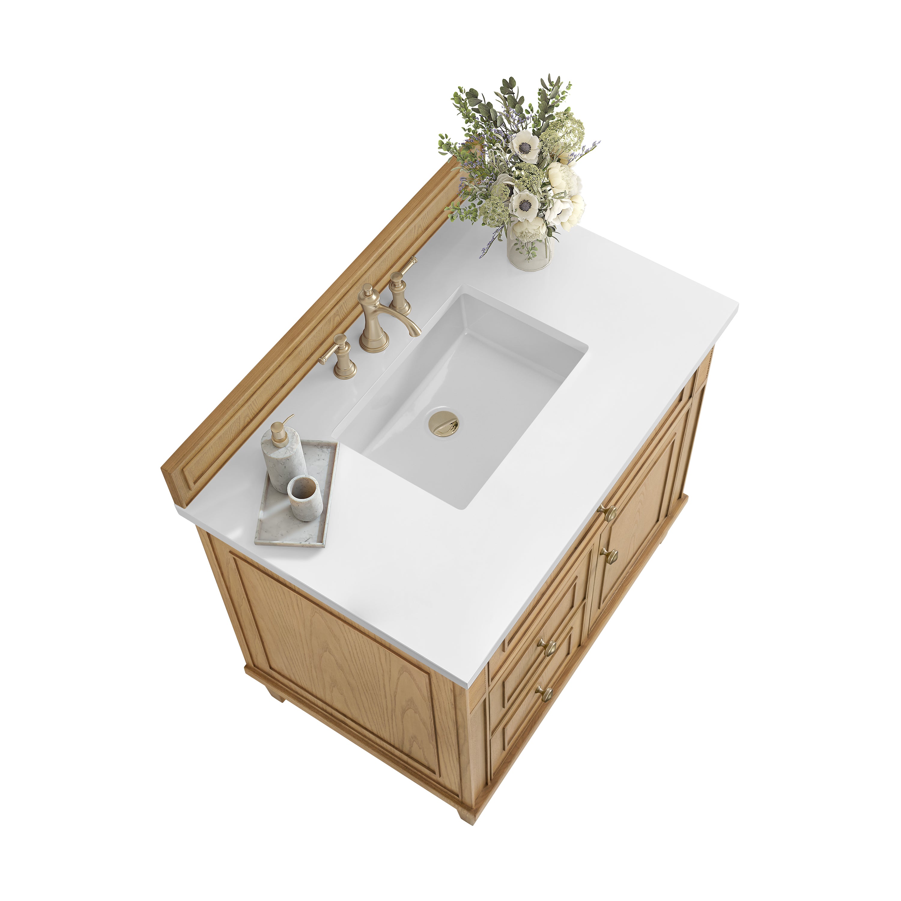 James Martin Lorelai 36" Single Vanity in Light Natural Oak with 3cm Countertop
