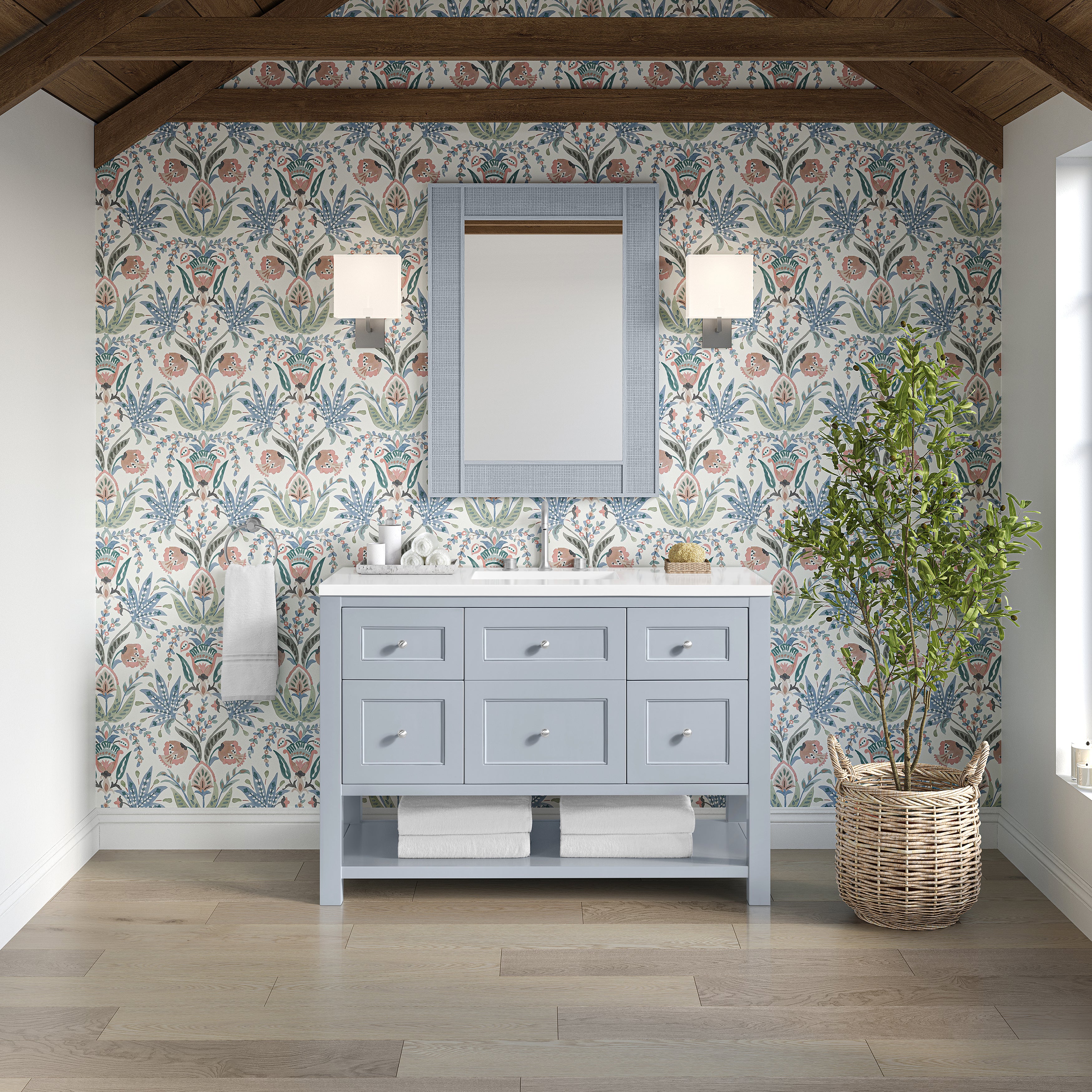 James Martin Breckenridge 48" Single Vanity in Serenity Blue with 3cm Countertop