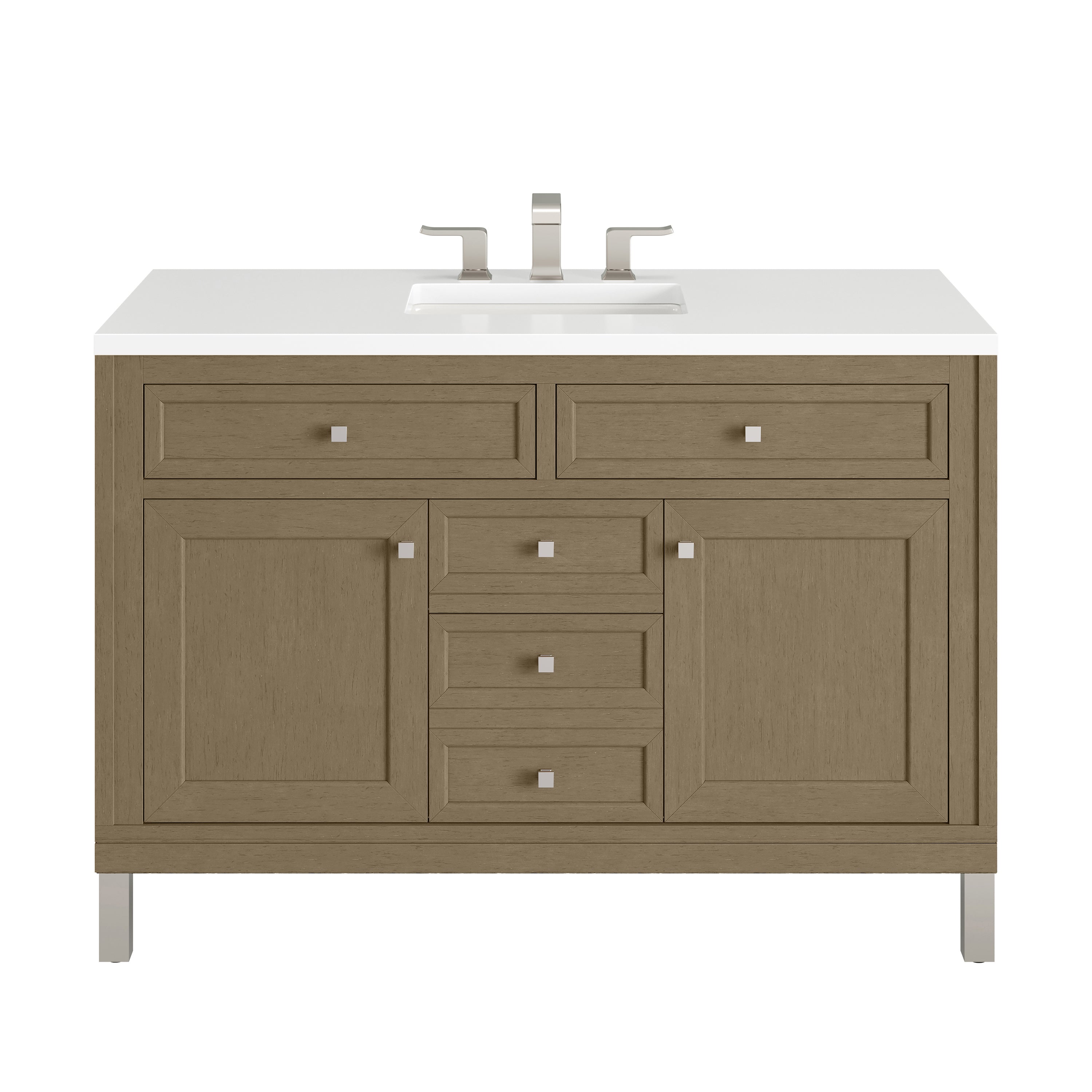 James Martin Chicago 48" Single Vanity in Walnut Whisper with 3cm Countertop