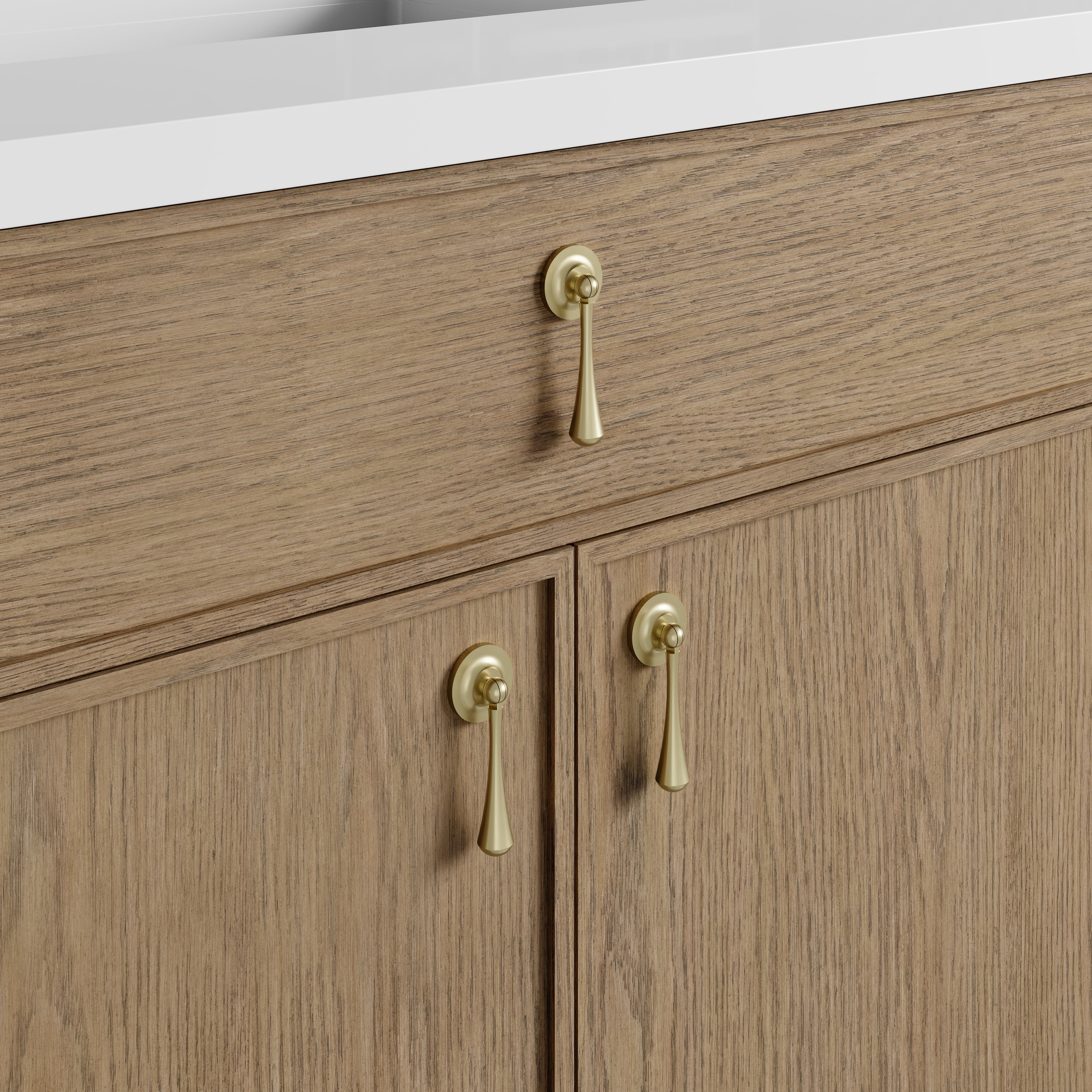 James Martin Kinnsden 36" Single Vanity in Weathered Oak with 3cm Countertop