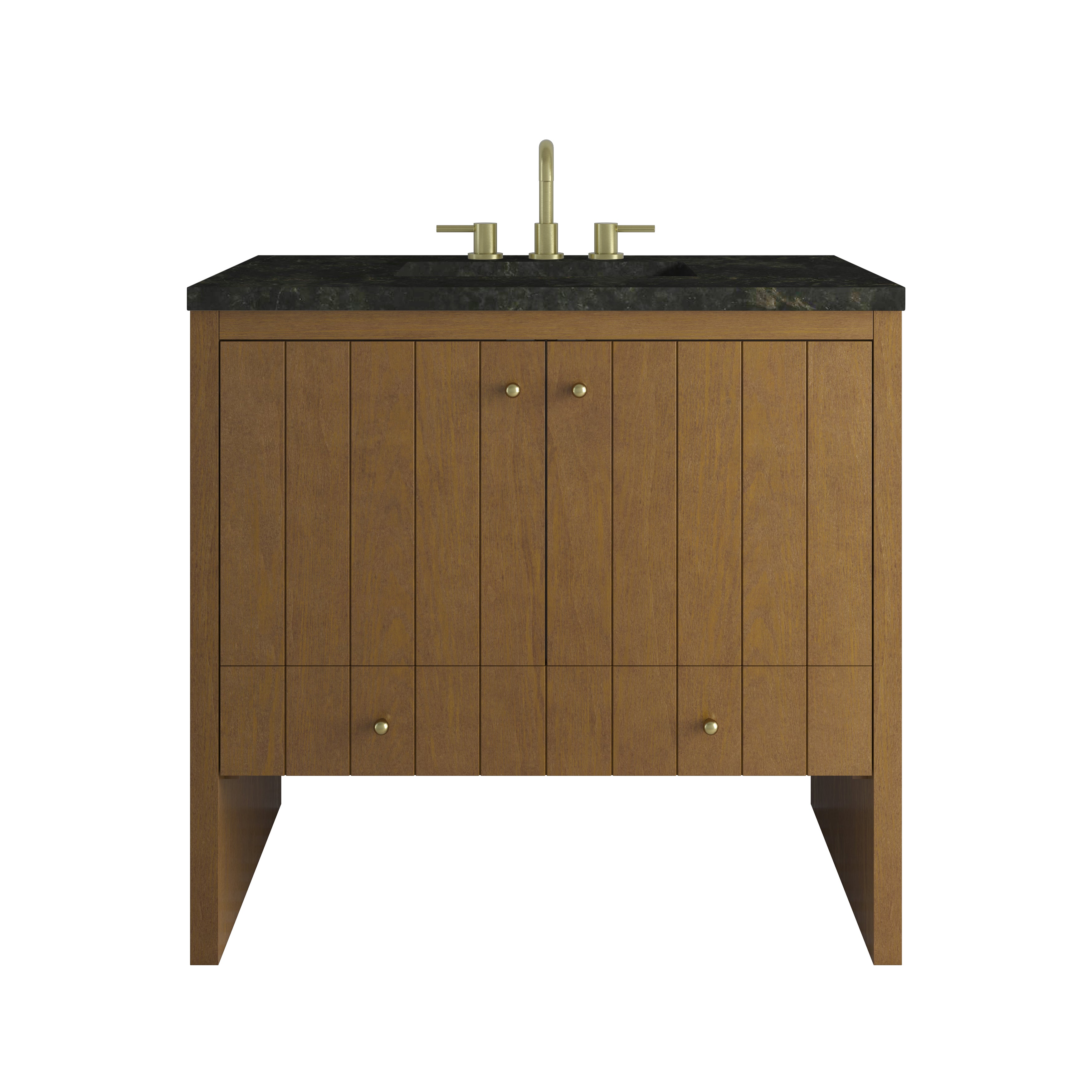 James Martin Hudson 36" Single Vanity in Honey Oak with 3cm Countertop