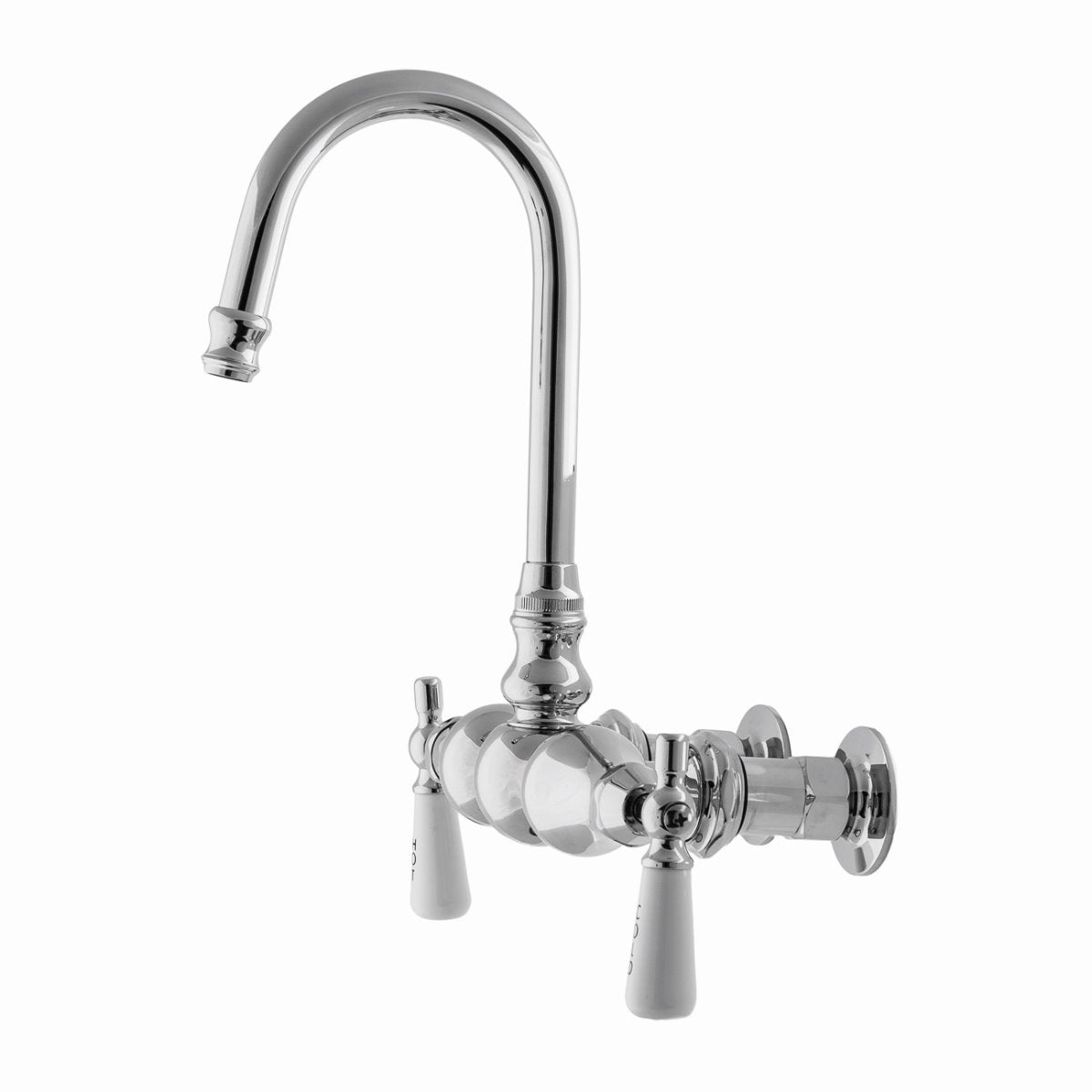 MAIDSTONE Wall Mount Faucet - Gooseneck Spout - 2" Coupler