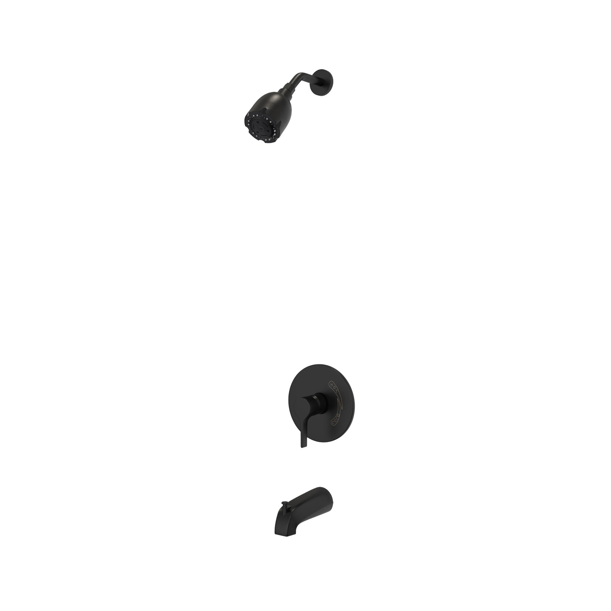 Coral 8 Shower Faucet, Black