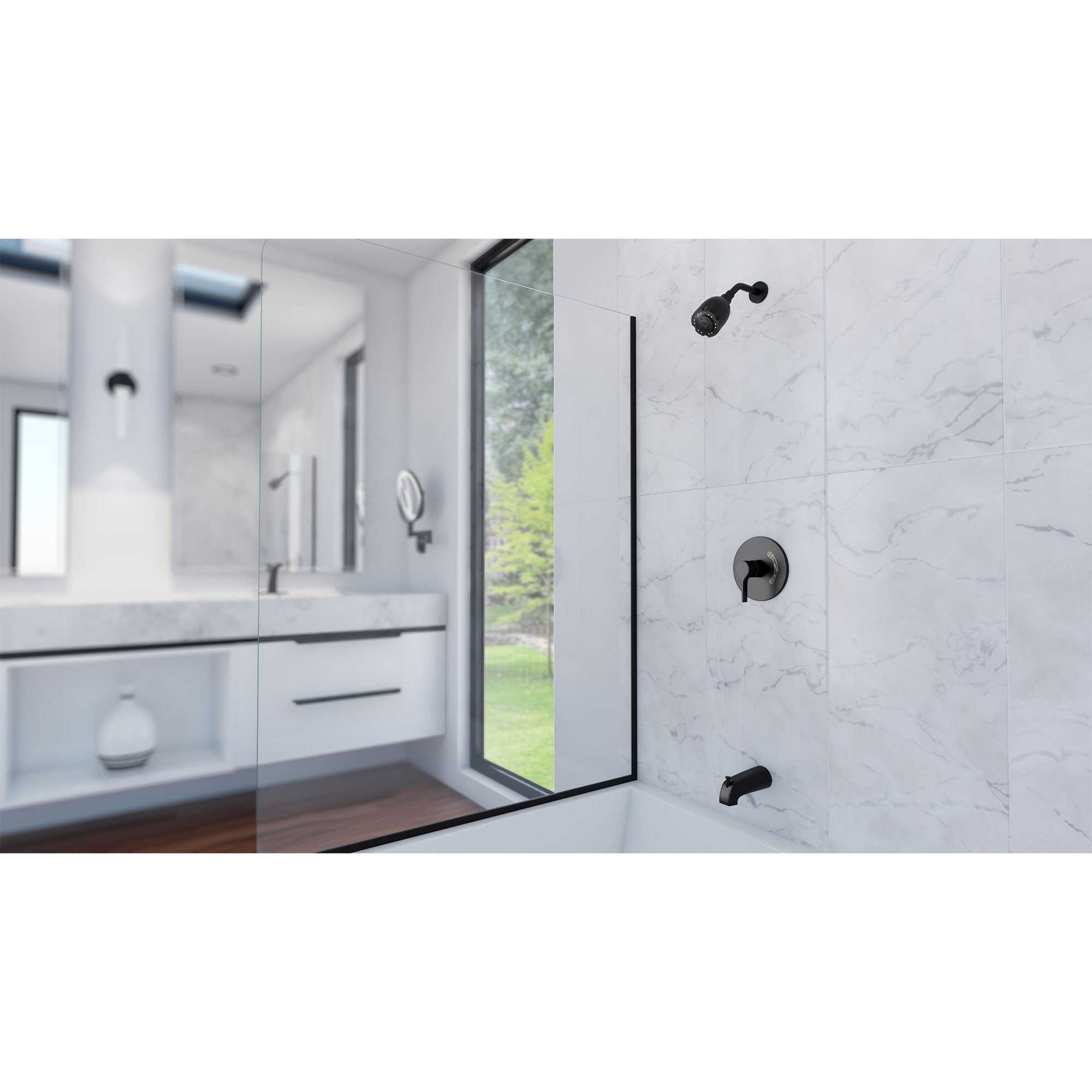 Coral 8 Shower Faucet, Black