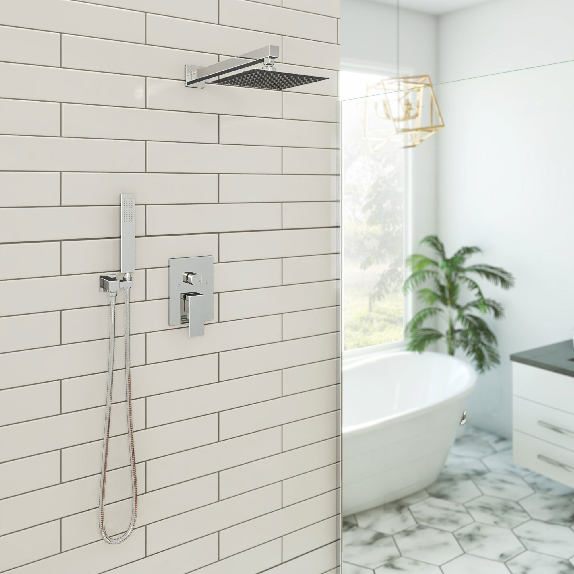 Aquata 5 1/8 x 18 Rain Fall Shower