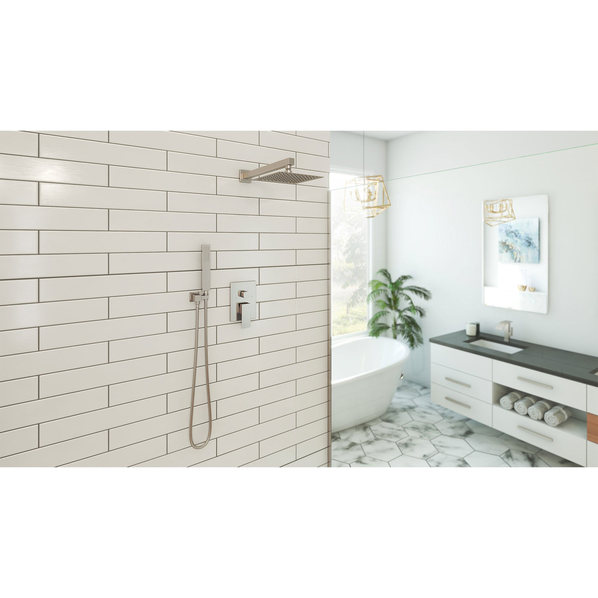 Aquata 5 1/8 x 18 Rain Fall Shower