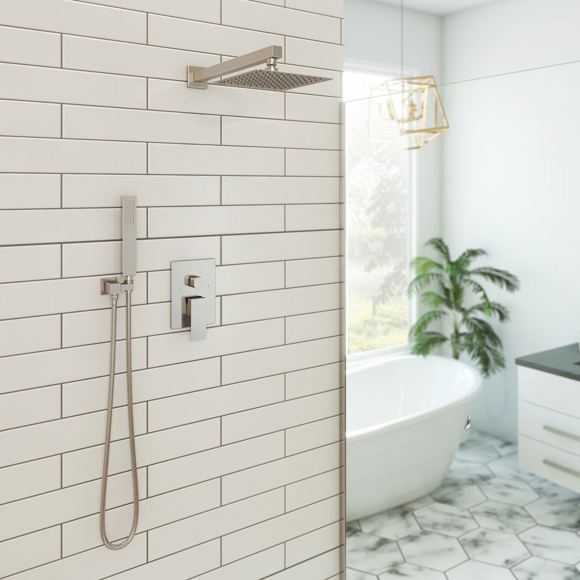 Aquata 5 1/8 x 18 Rain Fall Shower