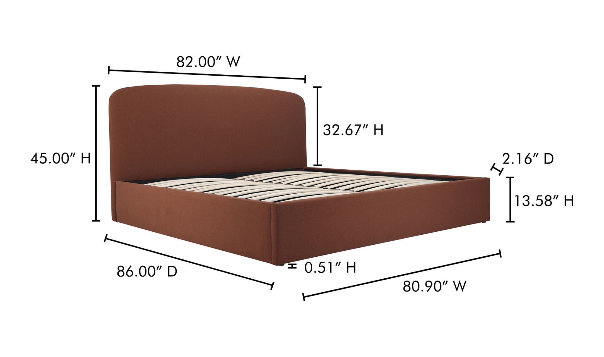 Moes Joan King Storage Bed RN-1151