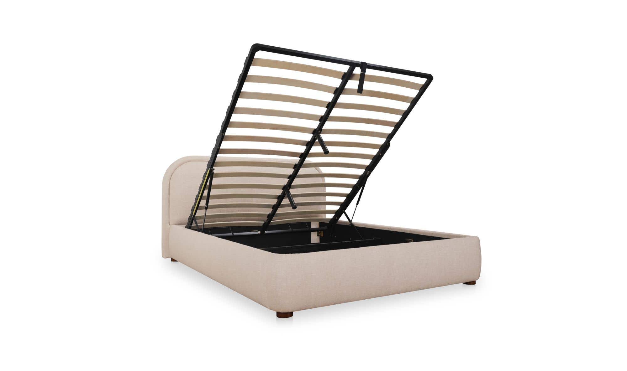 Moes Colin King Storage Bed Light Brown RN-1166