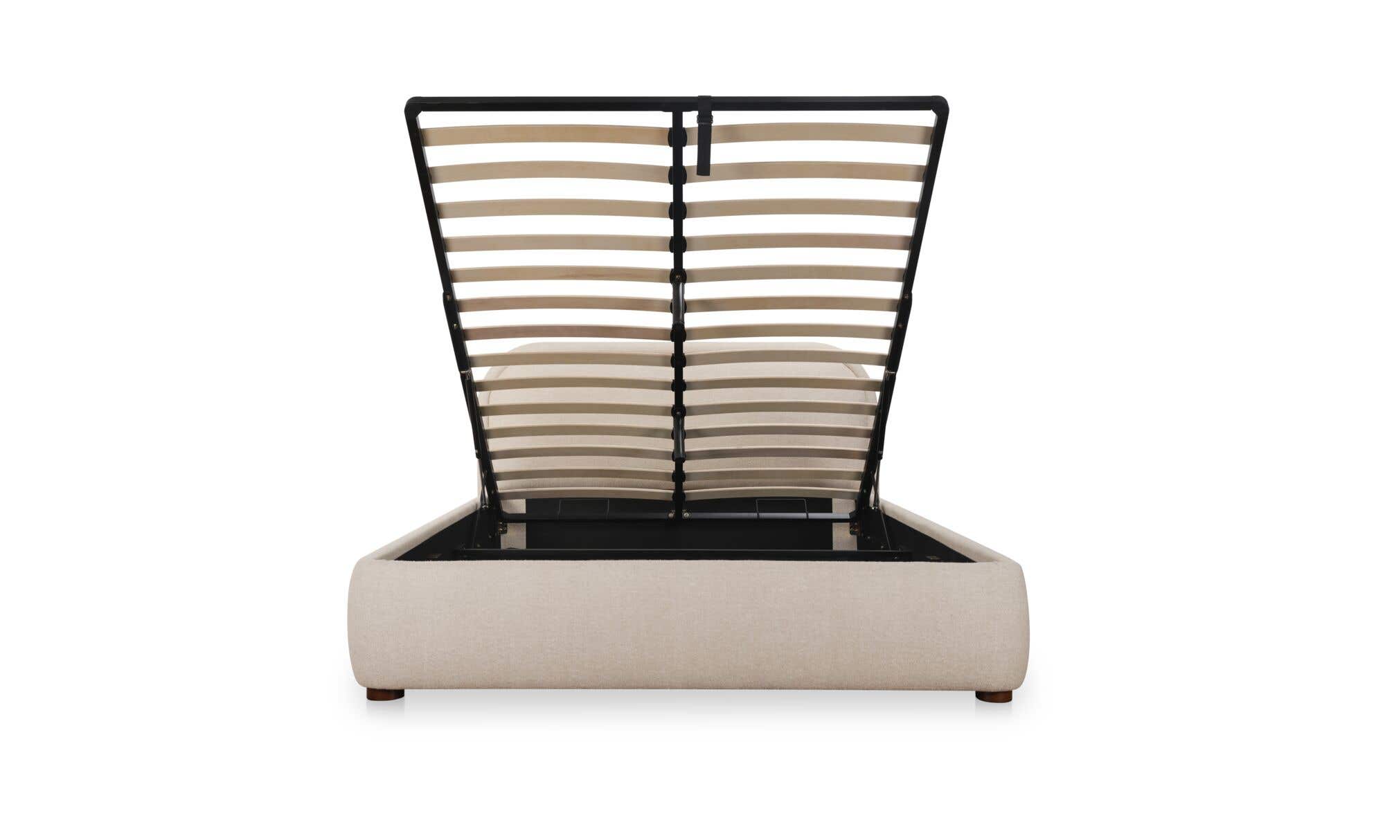 Moes Colin King Storage Bed Light Brown RN-1166