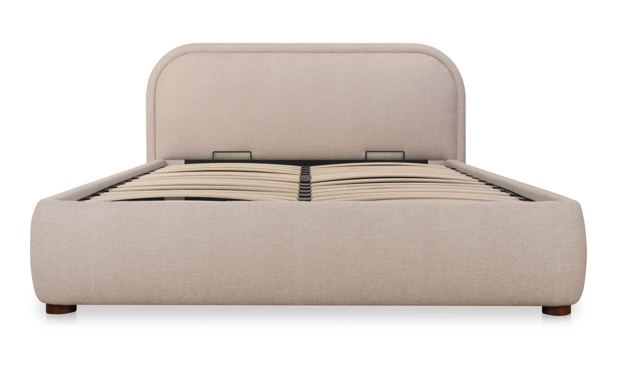 Moes Colin King Storage Bed Light Brown RN-1166