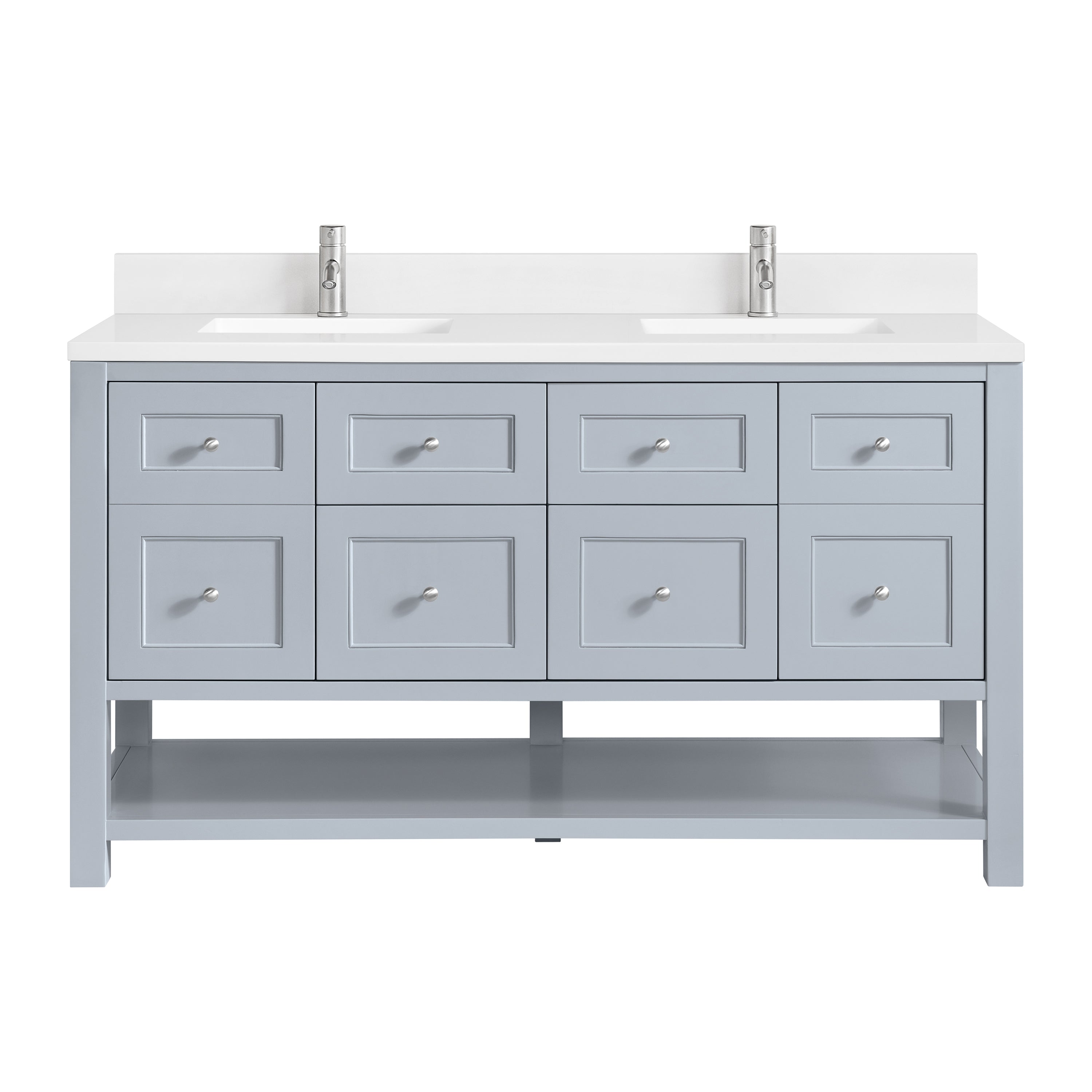 James Martin Breckenridge 60" Double Vanity in Serenity Blue with 3cm Countertop