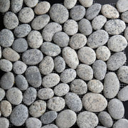 Round Pebble Mosaic Speckled Stone Honed