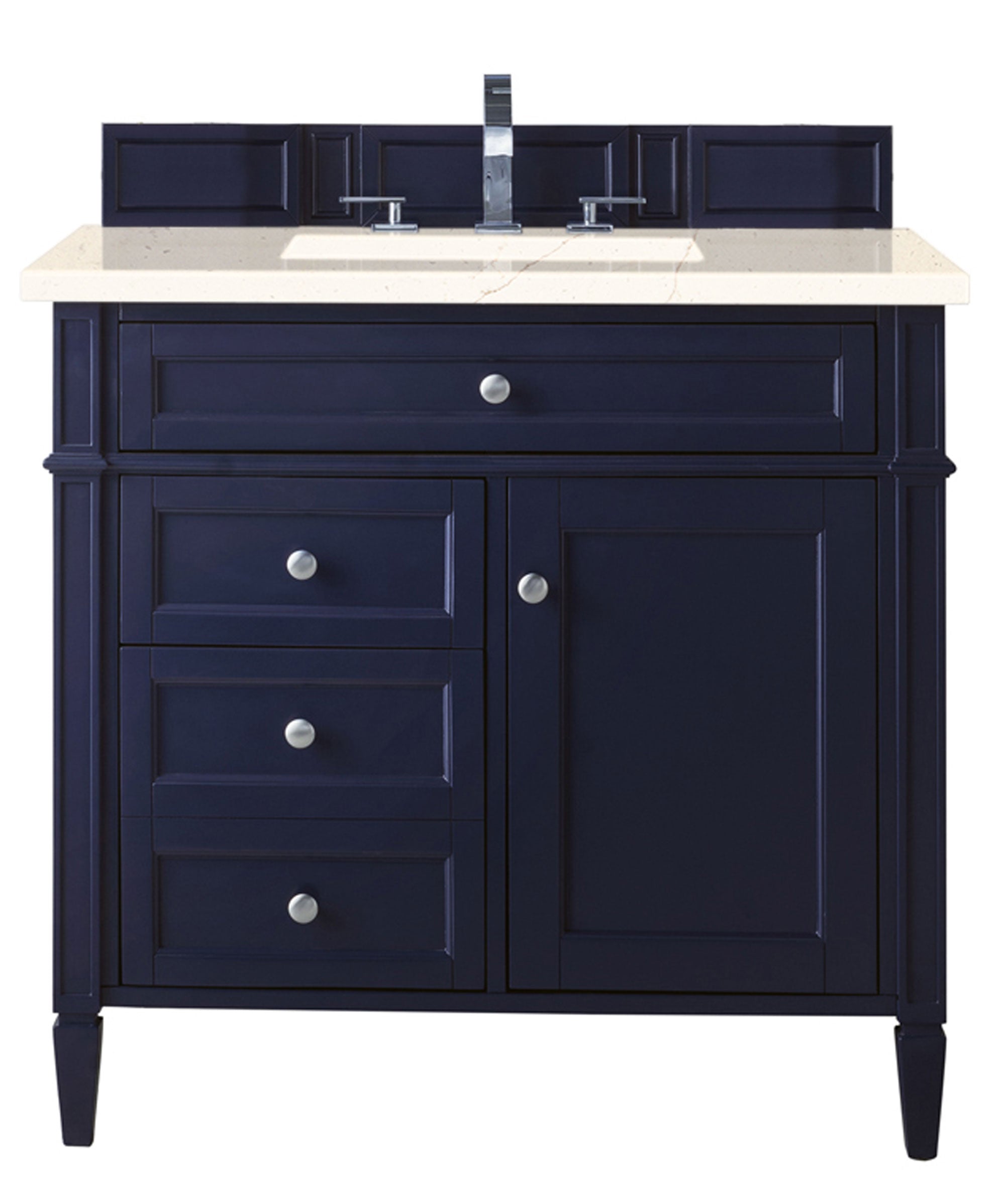 James Martin Brittany 36" Single Vanity in Victory Bleu with 3cm Countertop