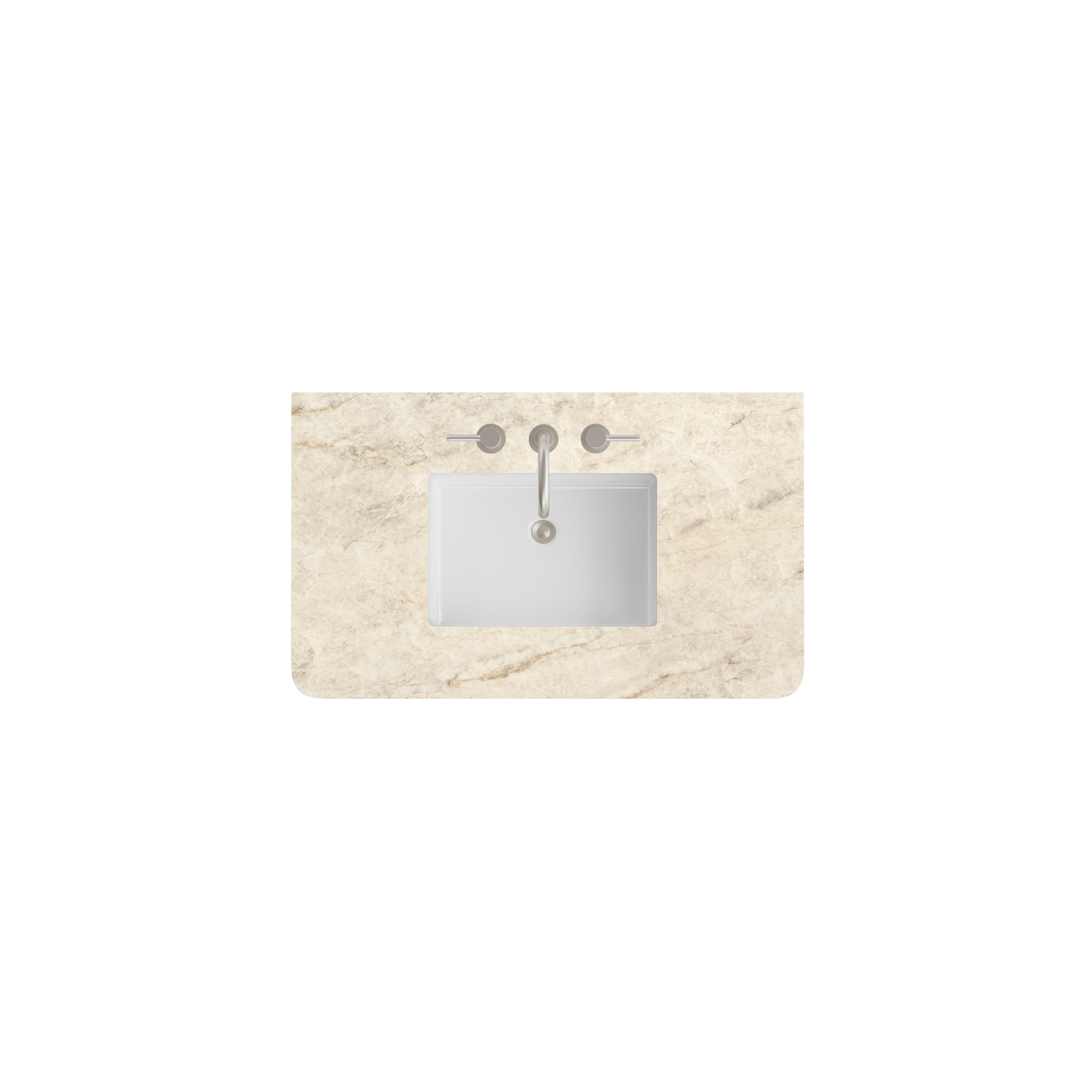 James Martin 36" Single Radius Cut Top Widespread 3cm