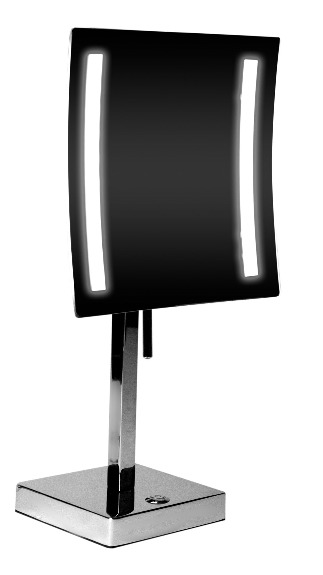 ALFI brand ABM8FLED Tabletop Square 8" 5x Magnifying Cosmetic Mirror with Light