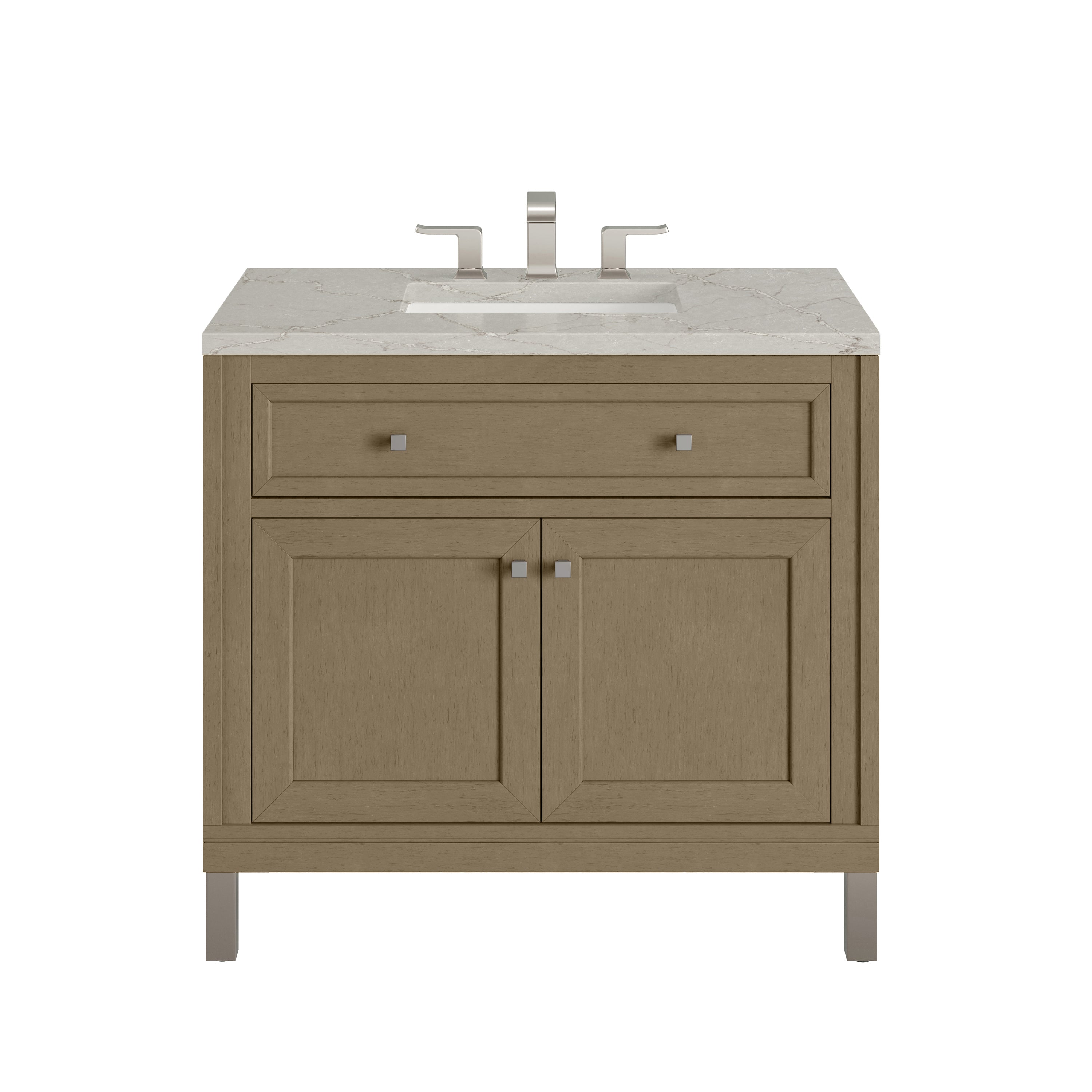 James Martin Chicago 36" Single Vanity in Walnut Whisper with 3cm Countertop