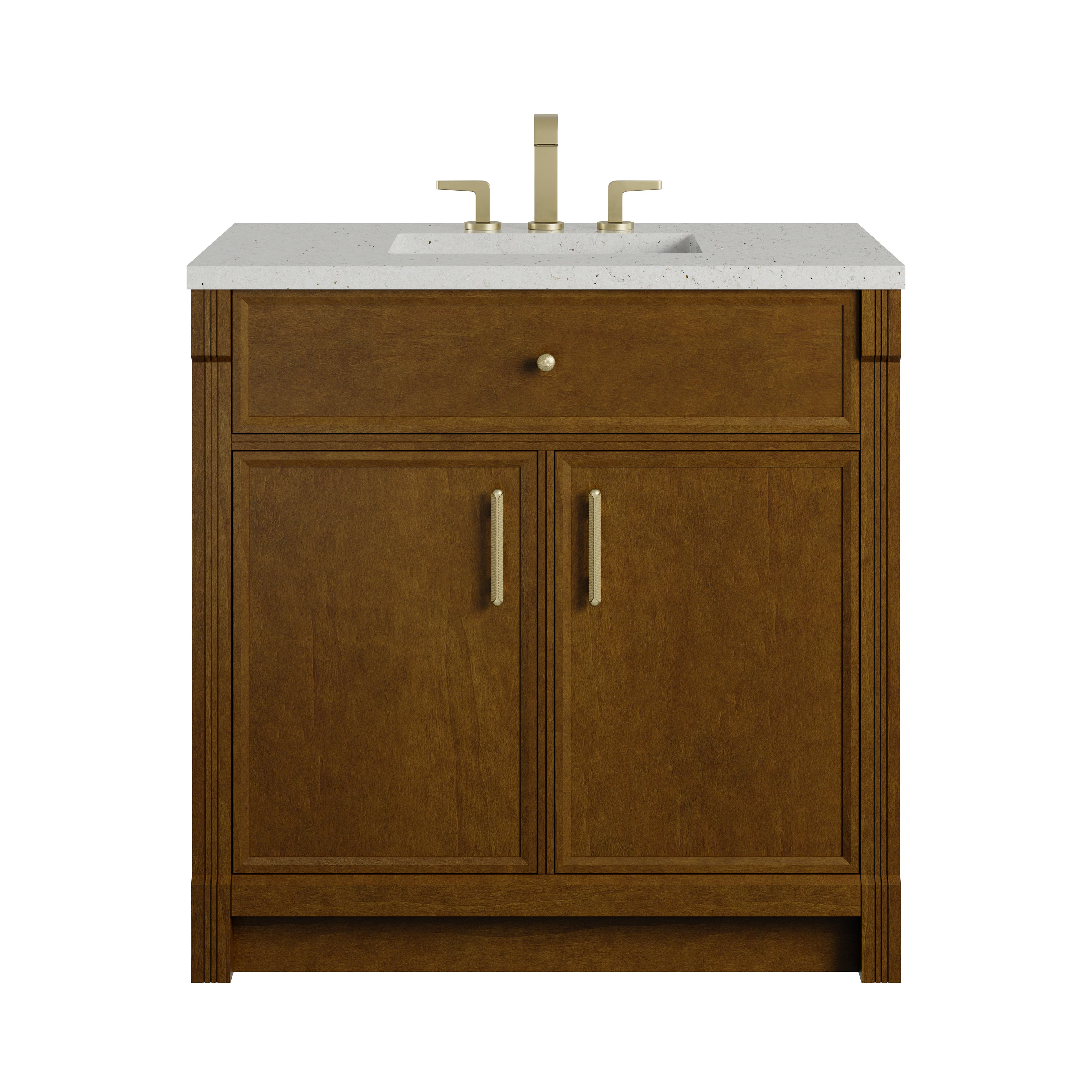 James Martin Bellshire 36" Single Vanity in Honey Oak with 3cm Countertop