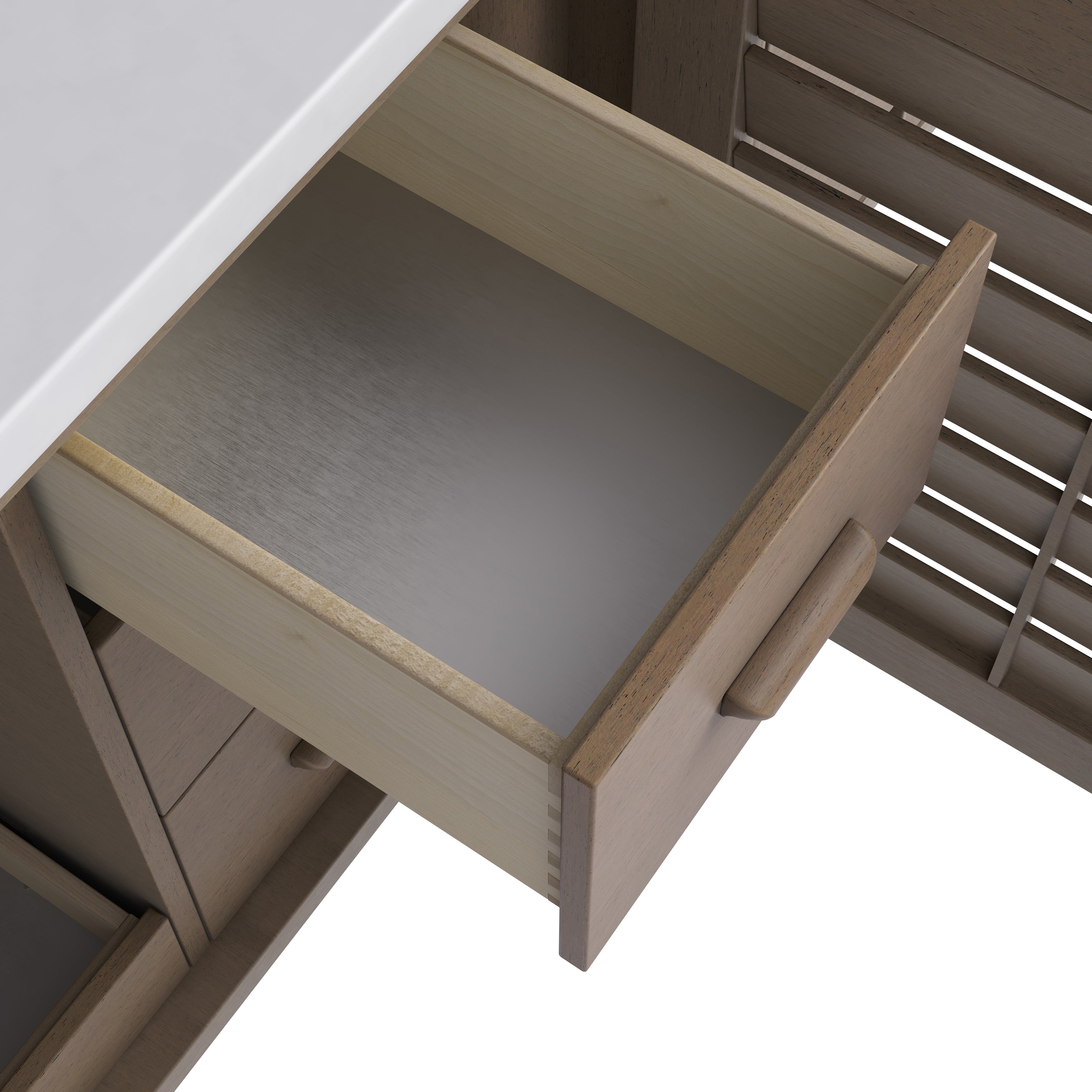 James Martin Portland 72" Double Vanity in Whitewashed Walnut with 3cm Countertop