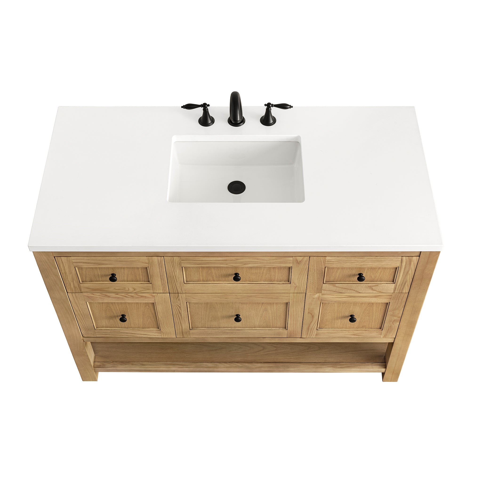 James Martin Breckenridge 48" Single Vanity in Light Natural Oak with 3cm Countertop