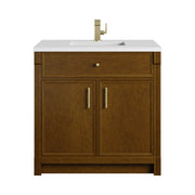 James Martin Bellshire 36" Single Vanity in Honey Oak with 3cm Countertop