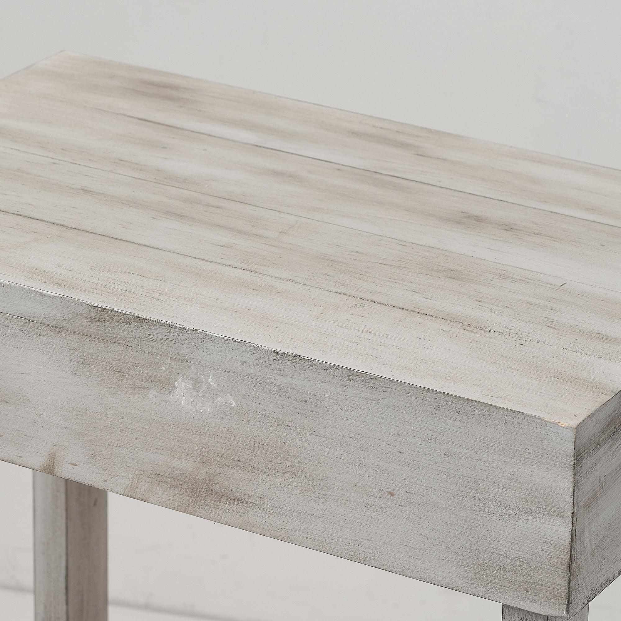 Rustic Wood Square Side Table with Shelf