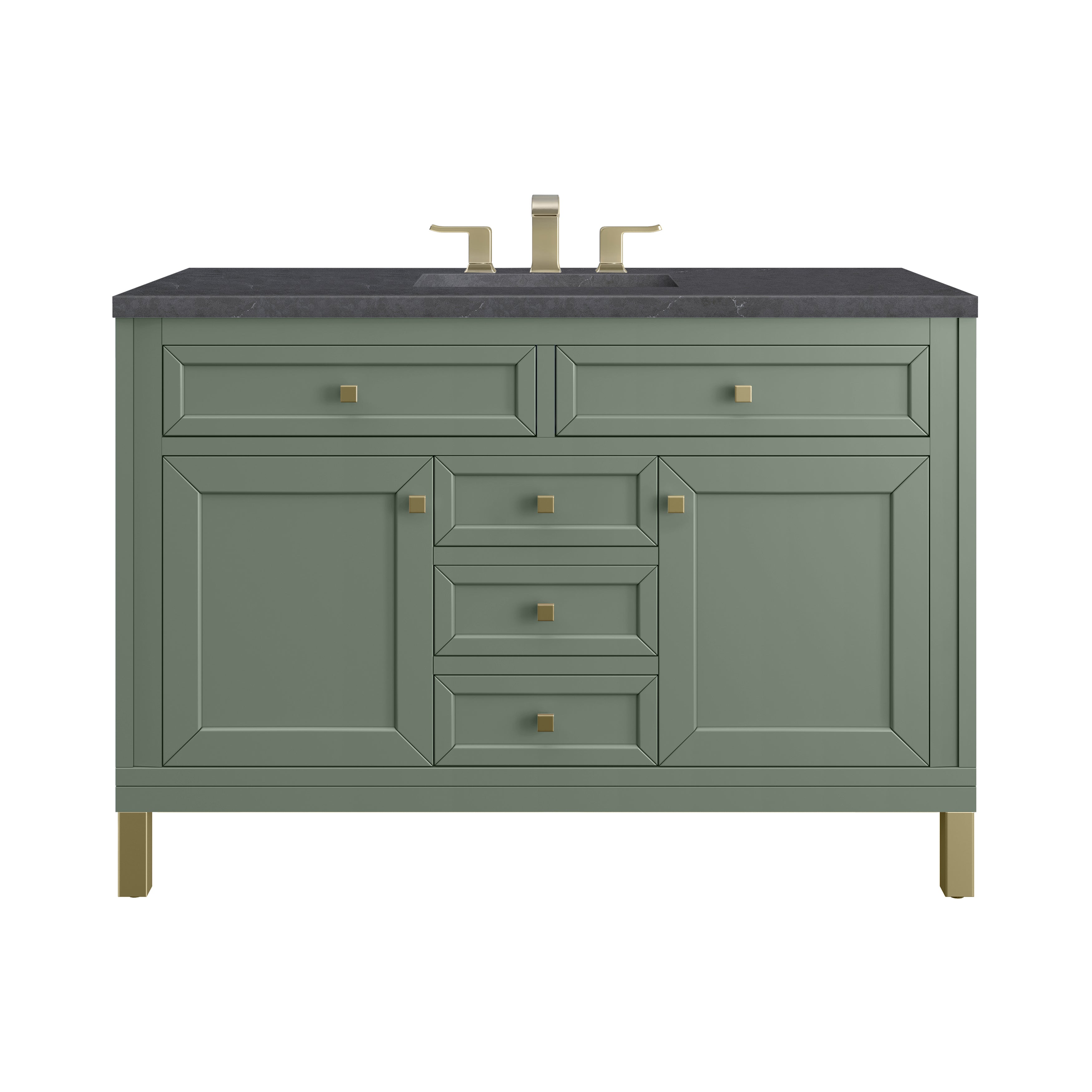 James Martin Chicago 48" Single Vanity in Smokey Celadon with 3cm Countertop