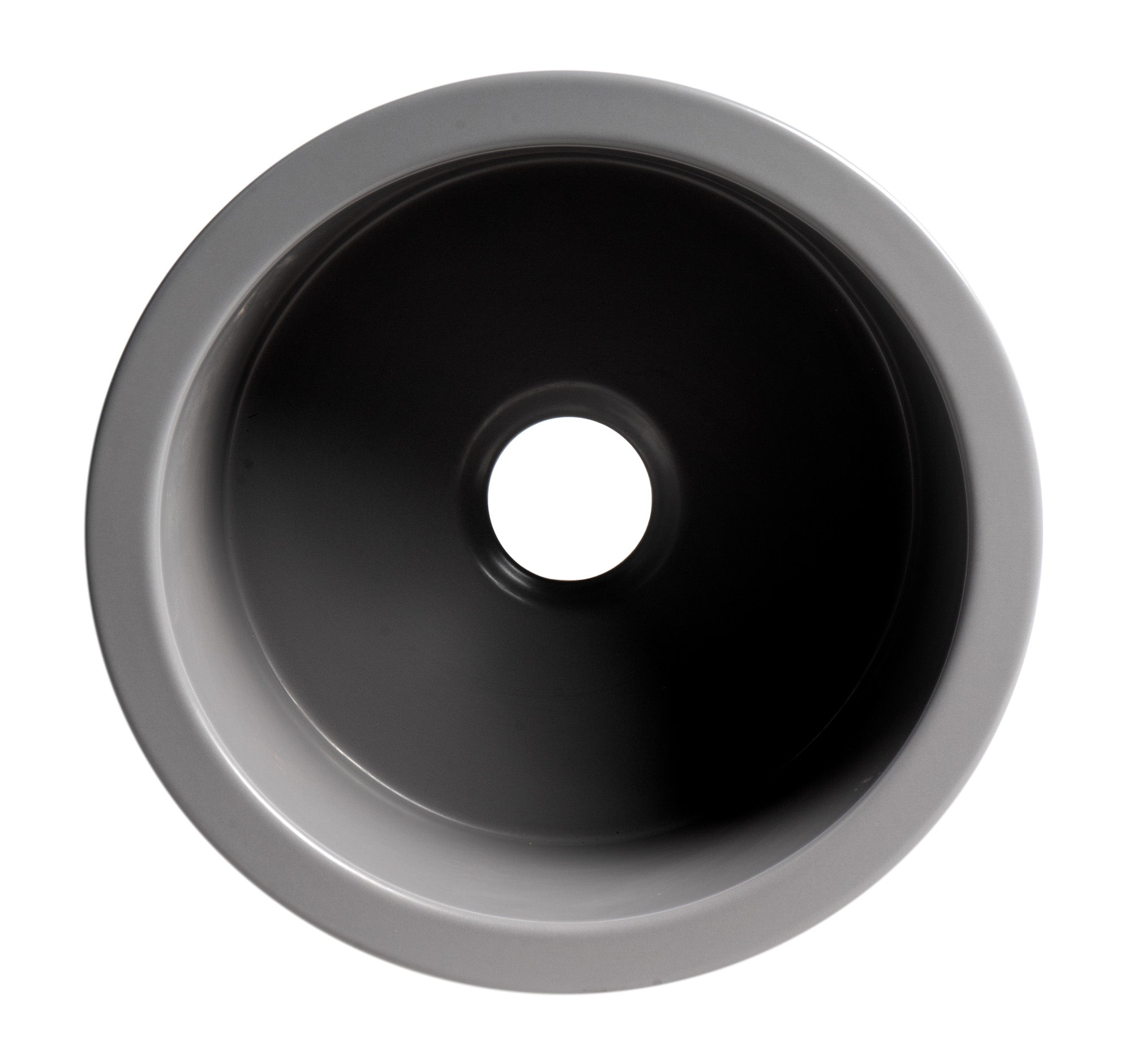 ALFI brand ABF1818R Round 18" x 18" Undermount / Drop In Fireclay Prep Sink