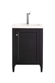James Martin Britannia 24" Single Vanity with White Glossy Composite Stone Top