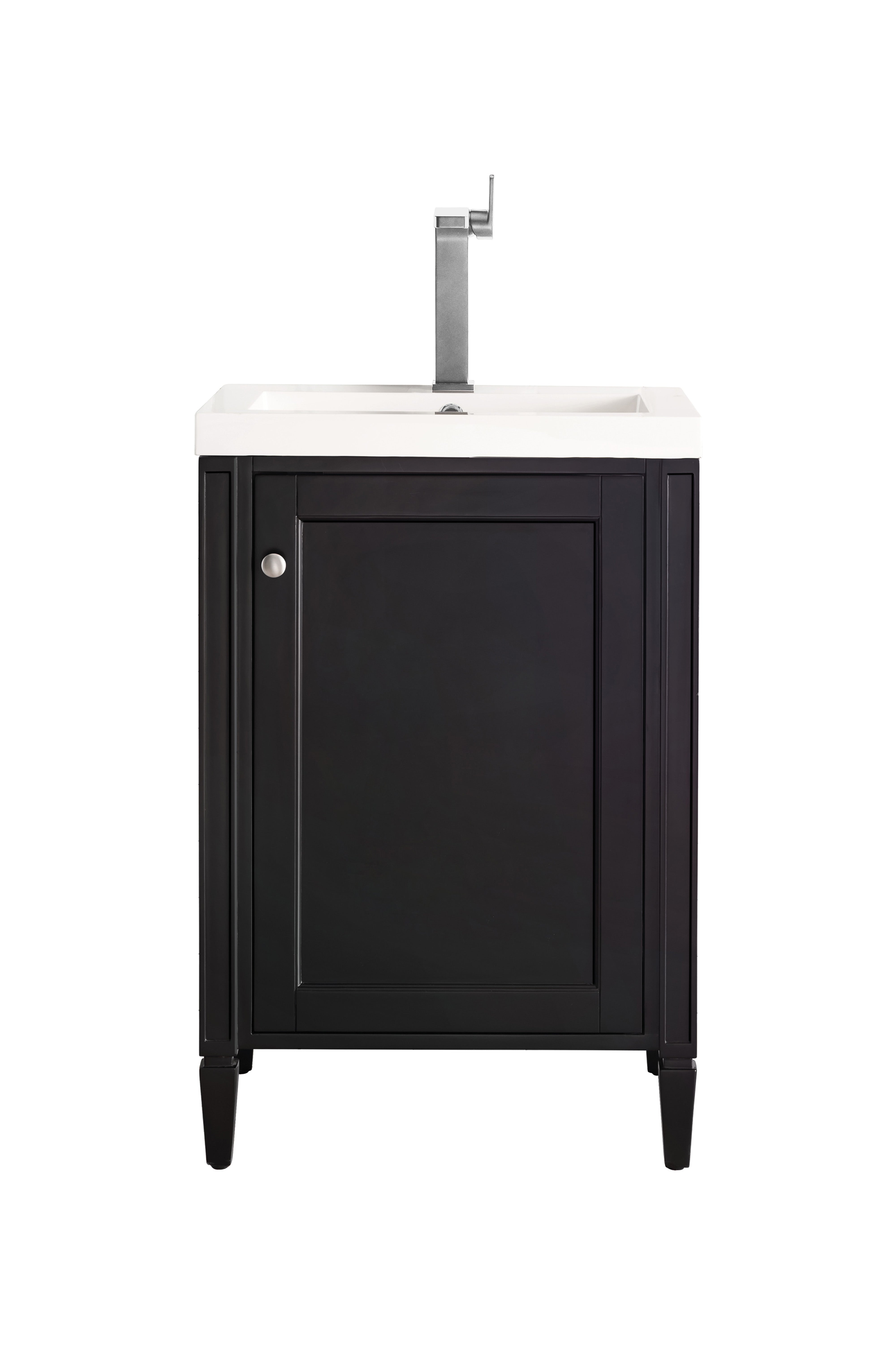 James Martin Britannia 24" Single Vanity with White Glossy Composite Stone Top