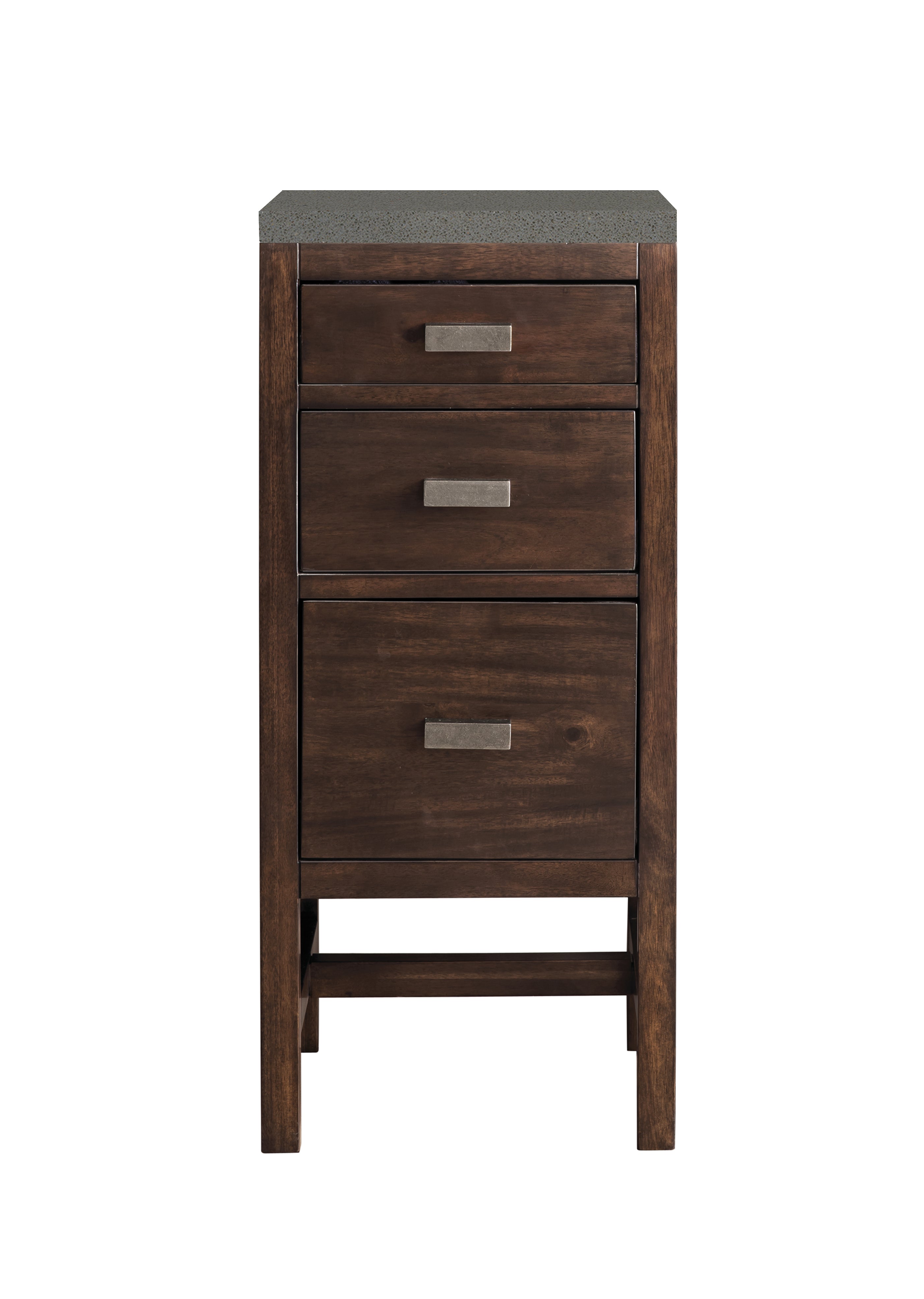 James Martin Addison 15" Base Cabinet Mid-Century Acacia with 3cm Countertop