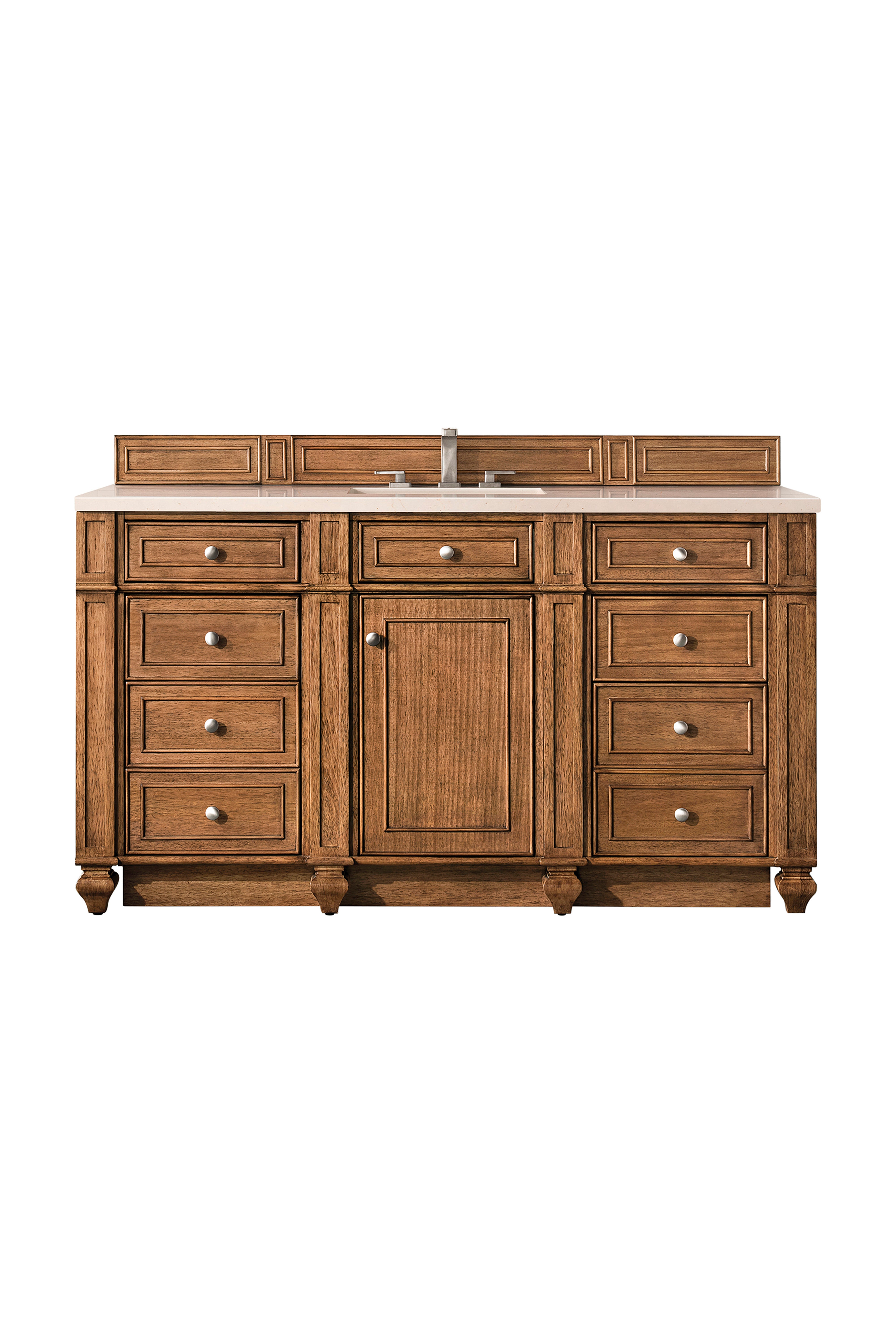James Martin Bristol 60" Single Vanity in Saddle Brown with 3cm Countertop