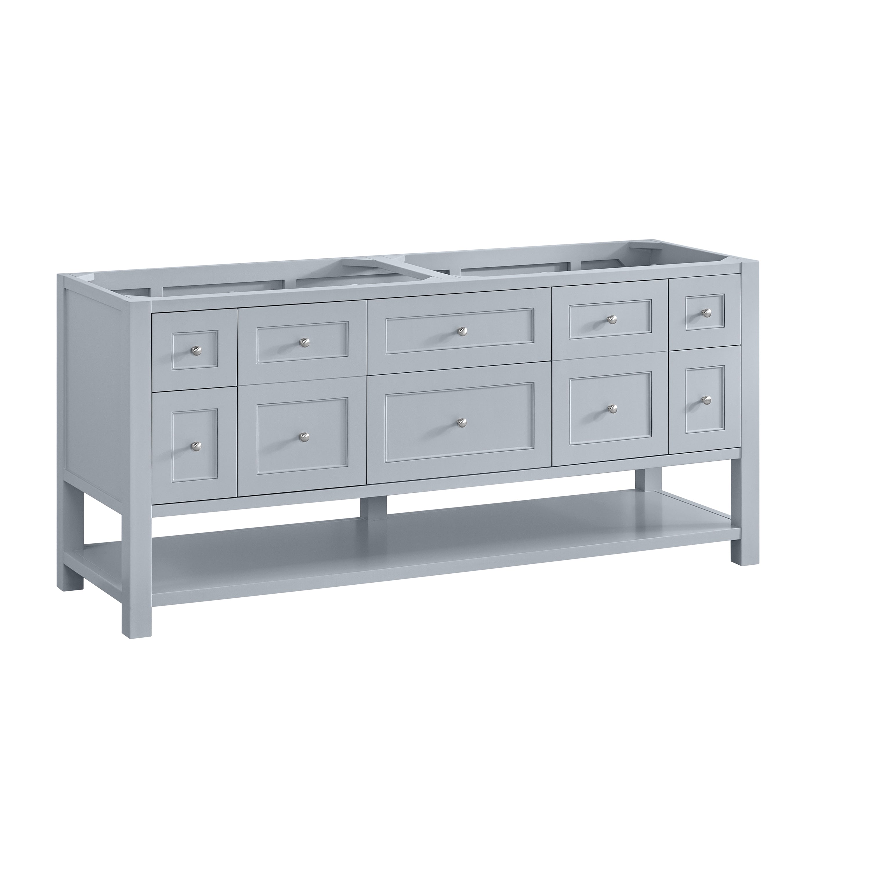 James Martin Breckenridge 72" Double Vanity in Serenity Blue with 3cm Countertop and FreePower Wireless Charger