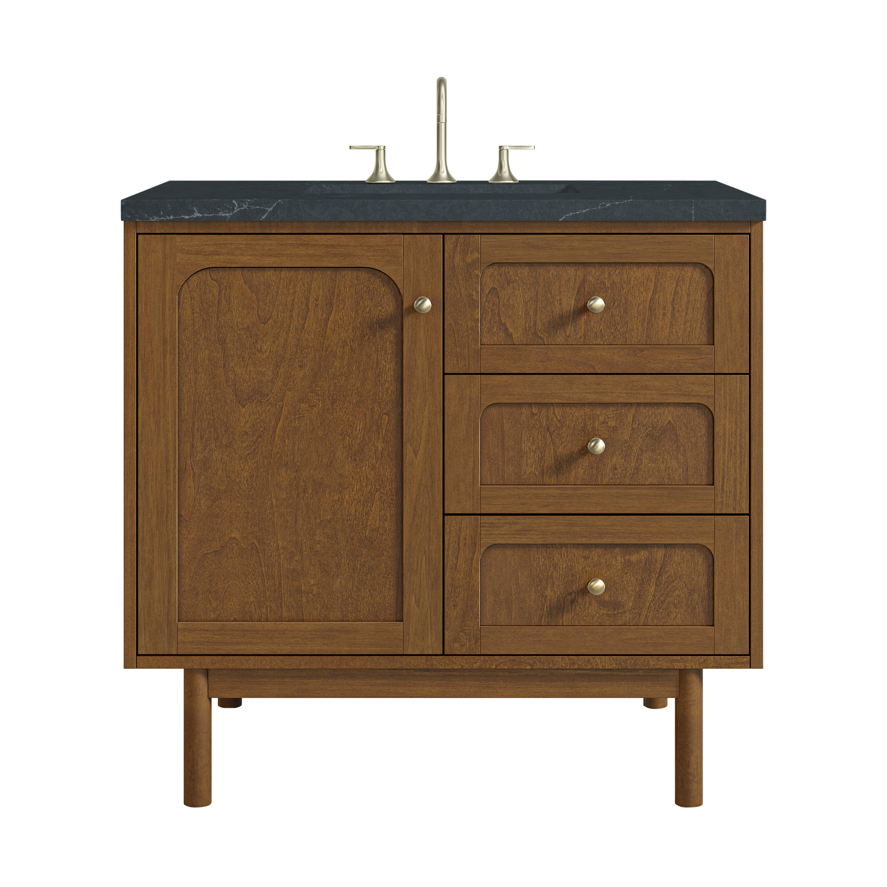 James Martin Laurent 36" Single Vanity in Honey Oak with 3cm Countertop