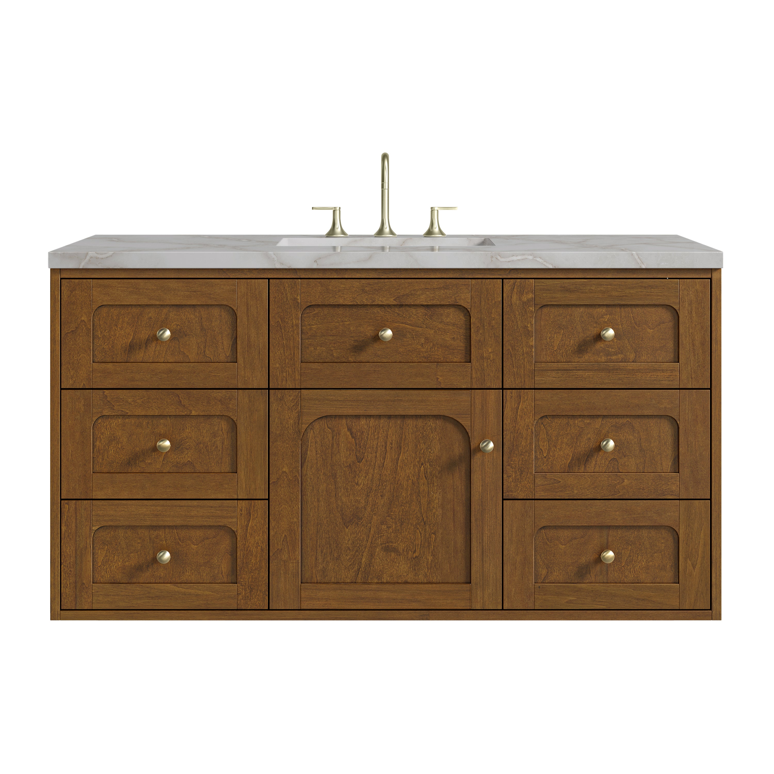 James Martin Laurent 48" Single Vanity in Honey Oak with 3cm Countertop