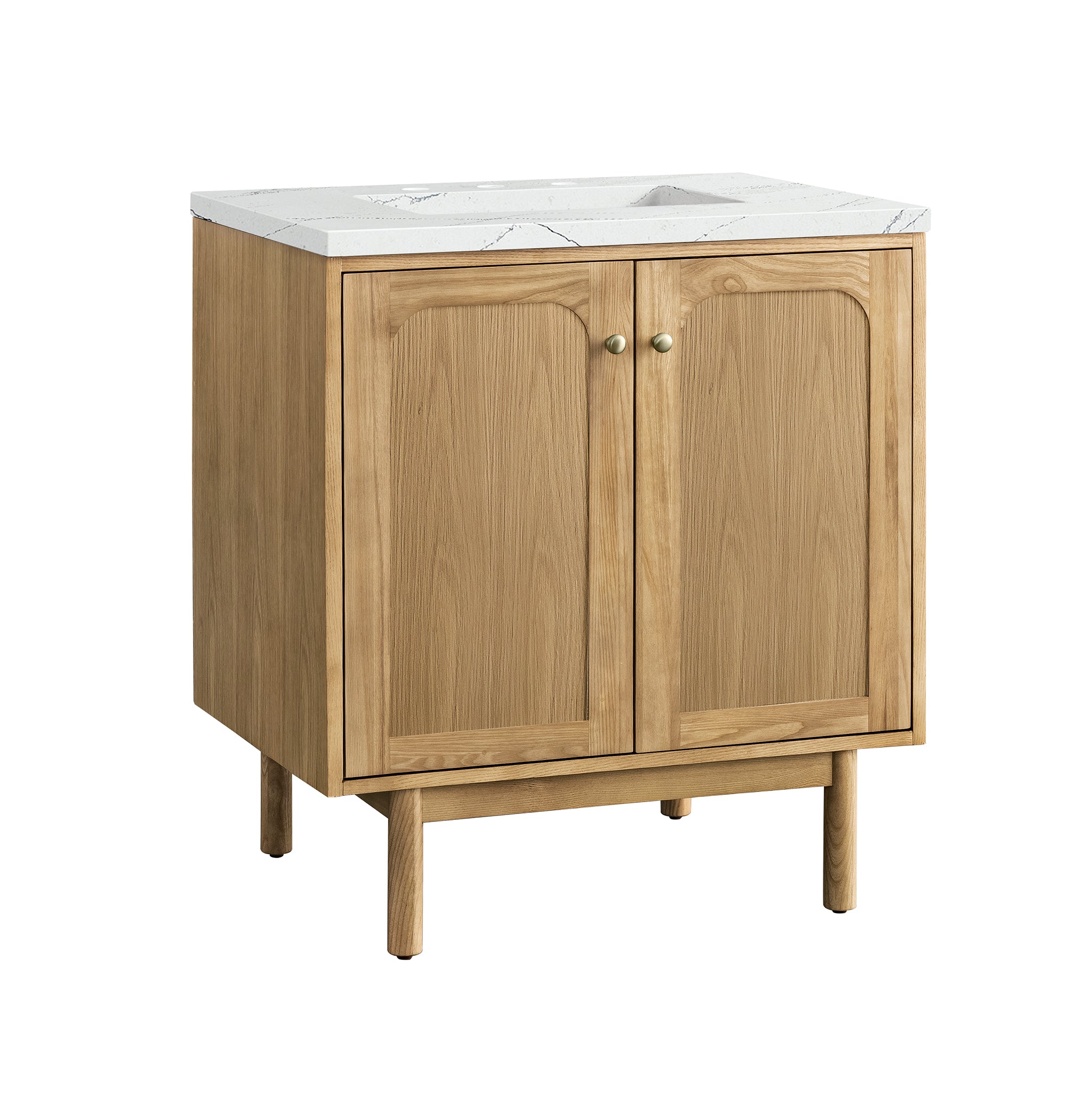 James Martin Laurent 30" Single Vanity in Light Natural Oak with 3cm Countertop