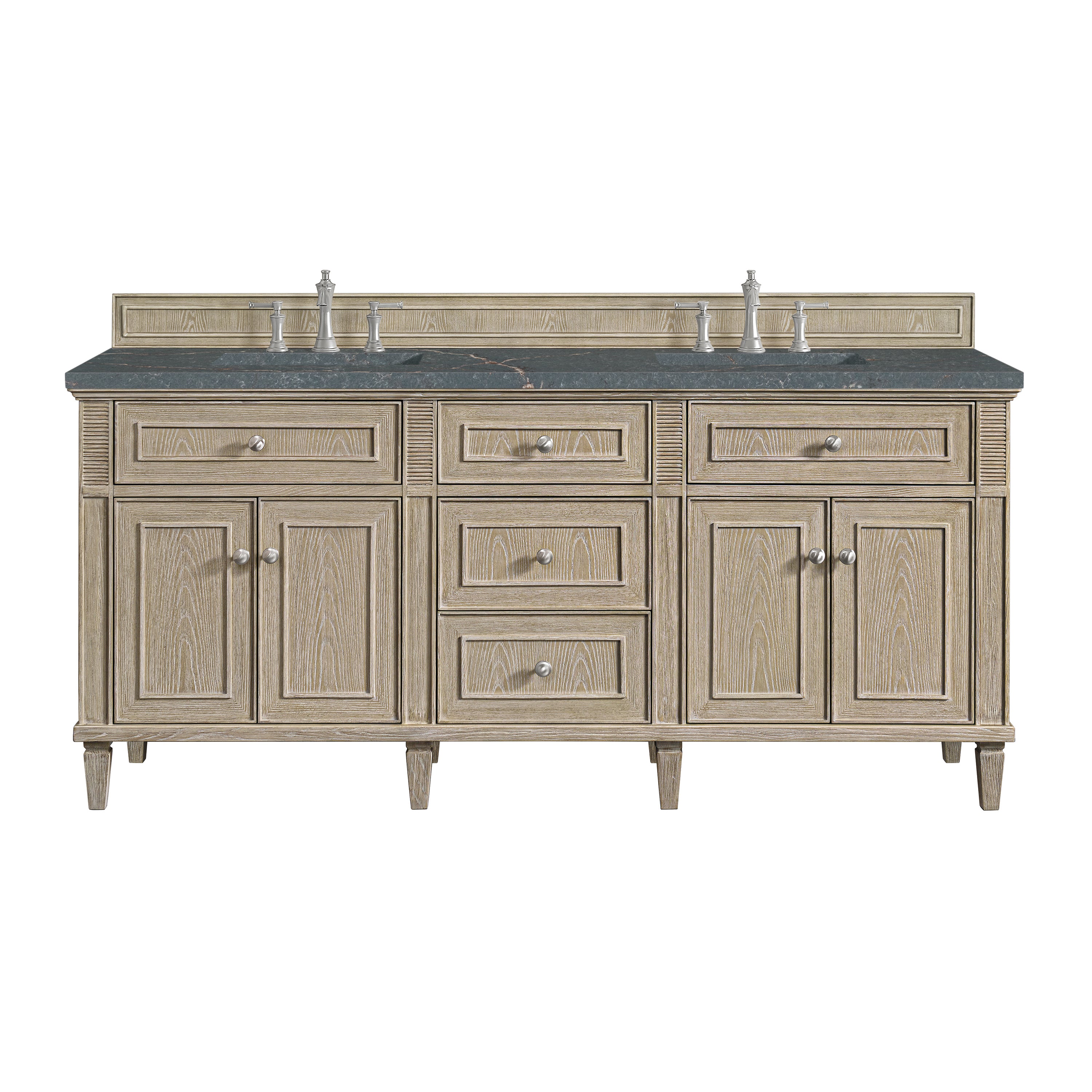 James Martin Lorelai 72" Double Vanity in Whitewashed Oak with 3cm Countertop